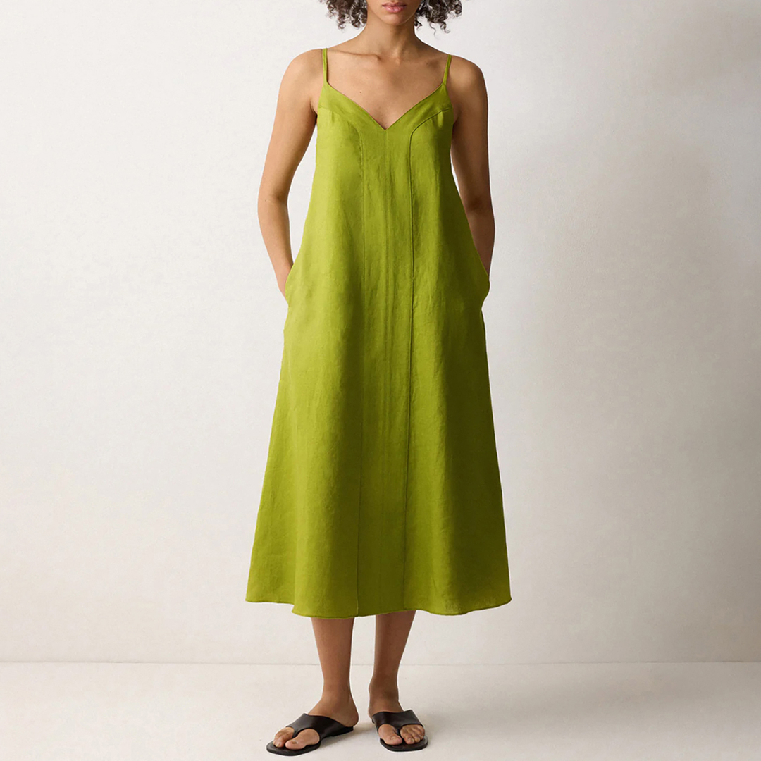 Jigsaw Green Linen Strappy Sundress Review: Effortless Summer Style