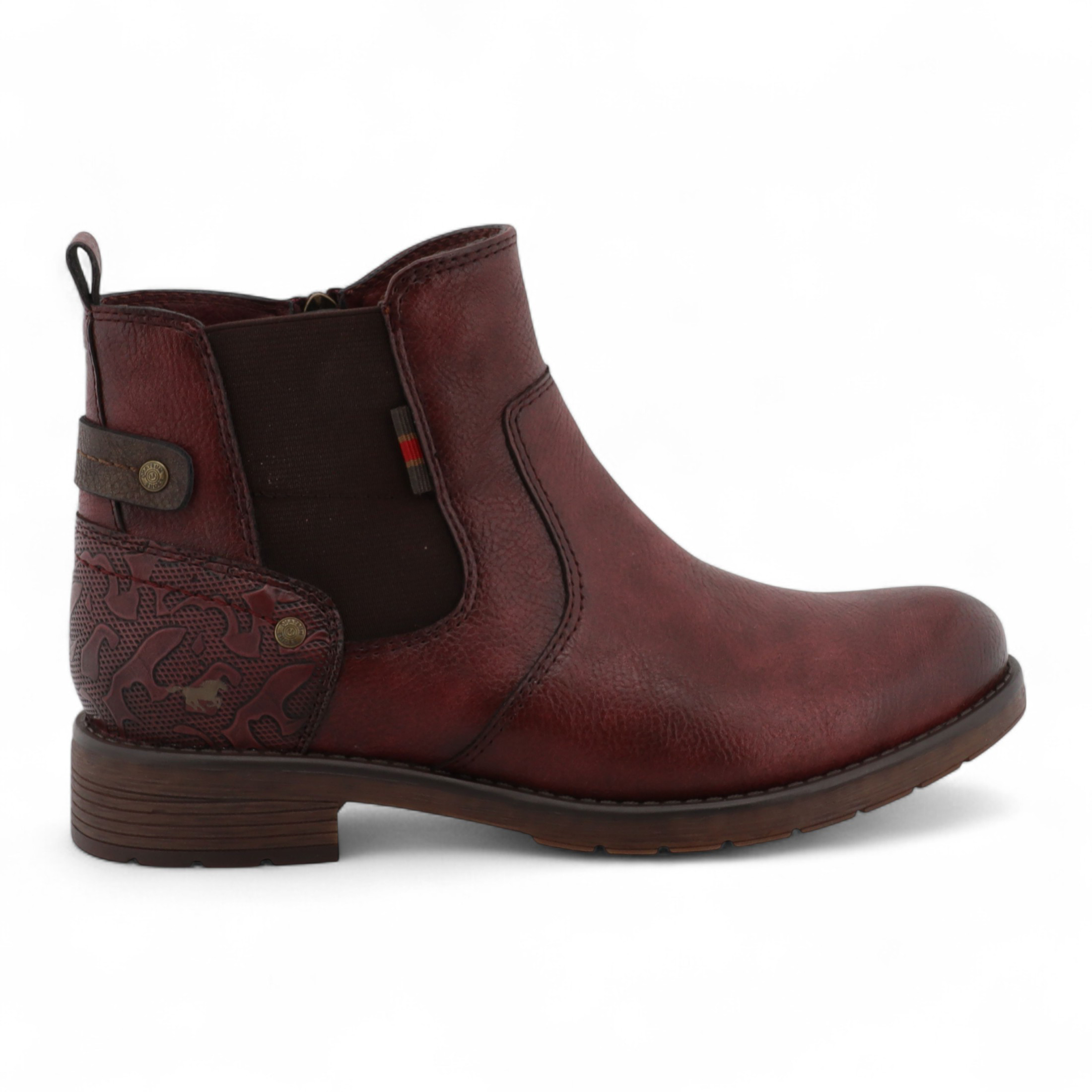 Mustang Women's   Burgundy Chelsea Ankle Boots in Size 42, BrandAlley