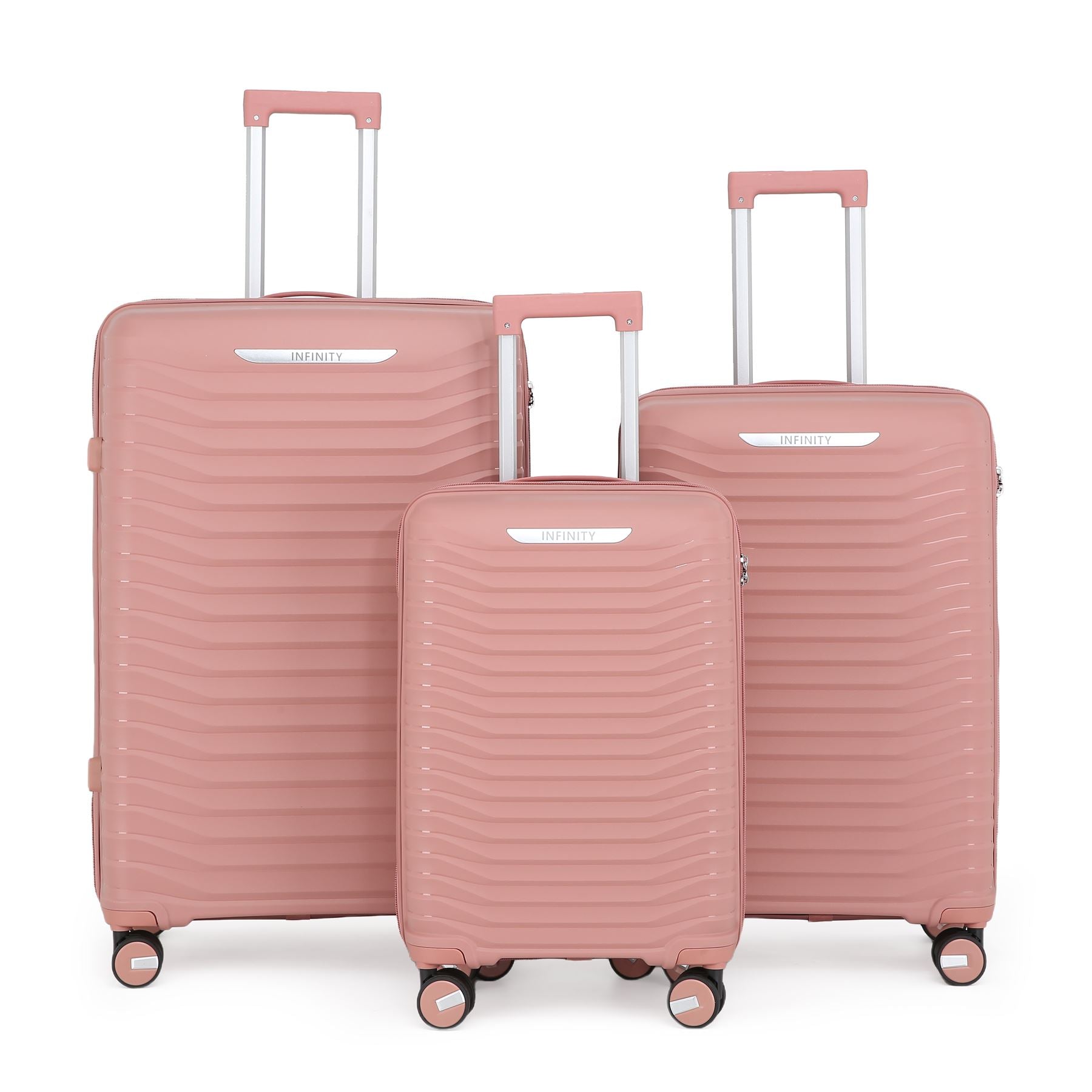 Infinity Luggage Men's  Pink Hard Shell Suitcase TSA Suitcases in Size L, BrandAlley