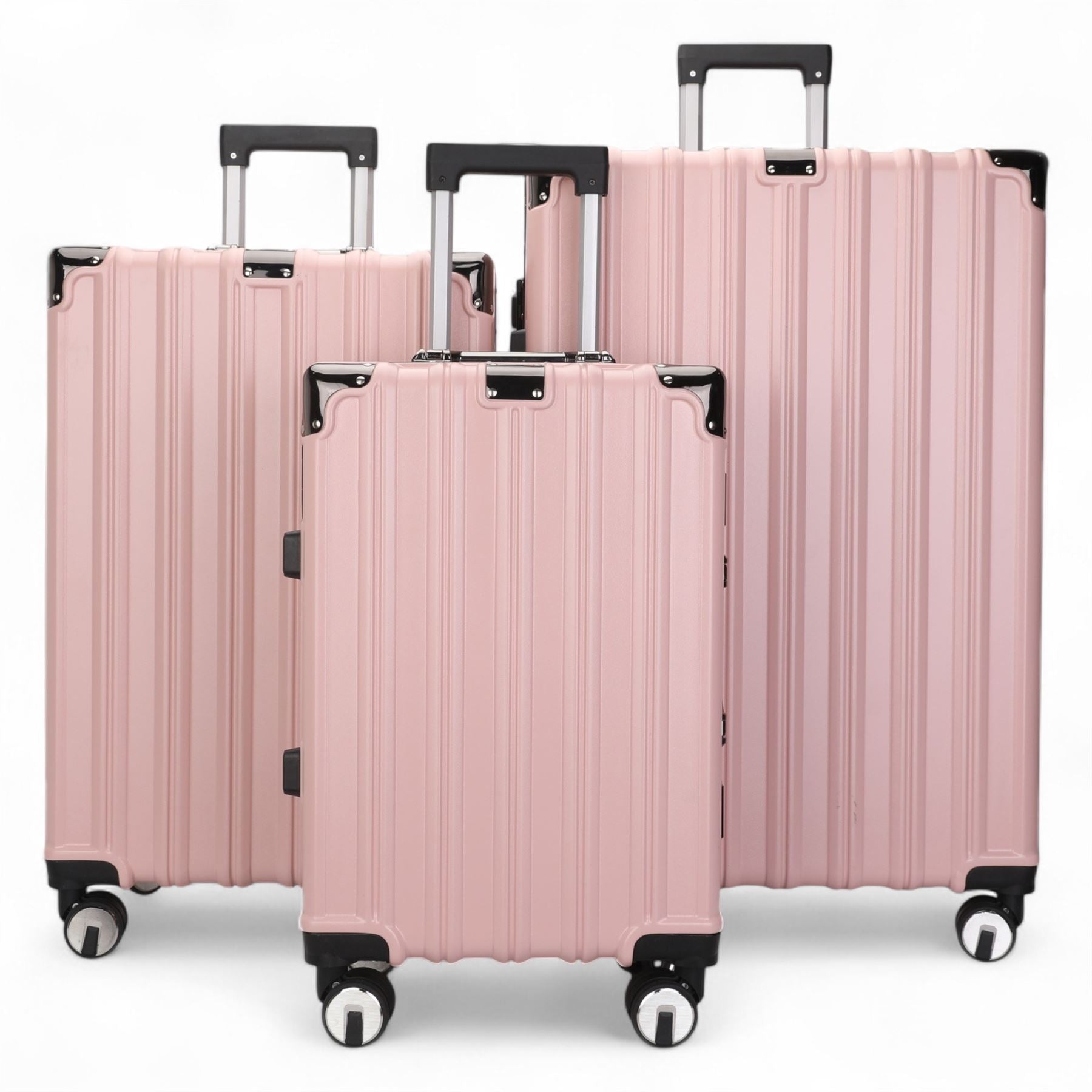 Infinity Luggage Men's   Pink Hard Shell Robust Tsa Suitcases in Size S, BrandAlley
