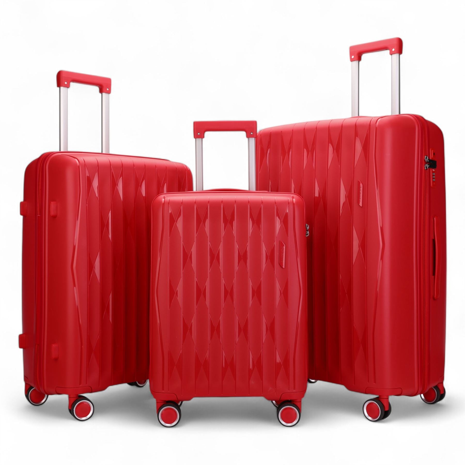 Infinity Luggage Men's  Red Hard Shell Suitcase TSA Travel  , BrandAlley