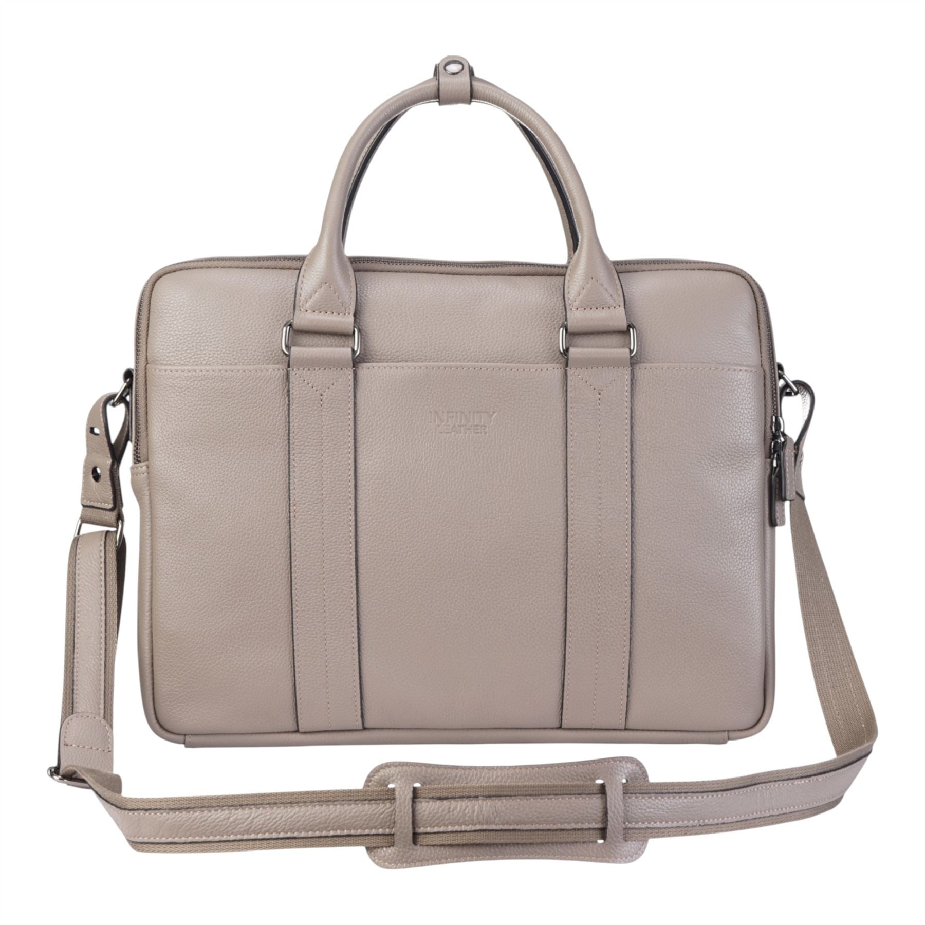 Infinity Leather Men's   Grey Sutton Briefcase Travel Bag , BrandAlley