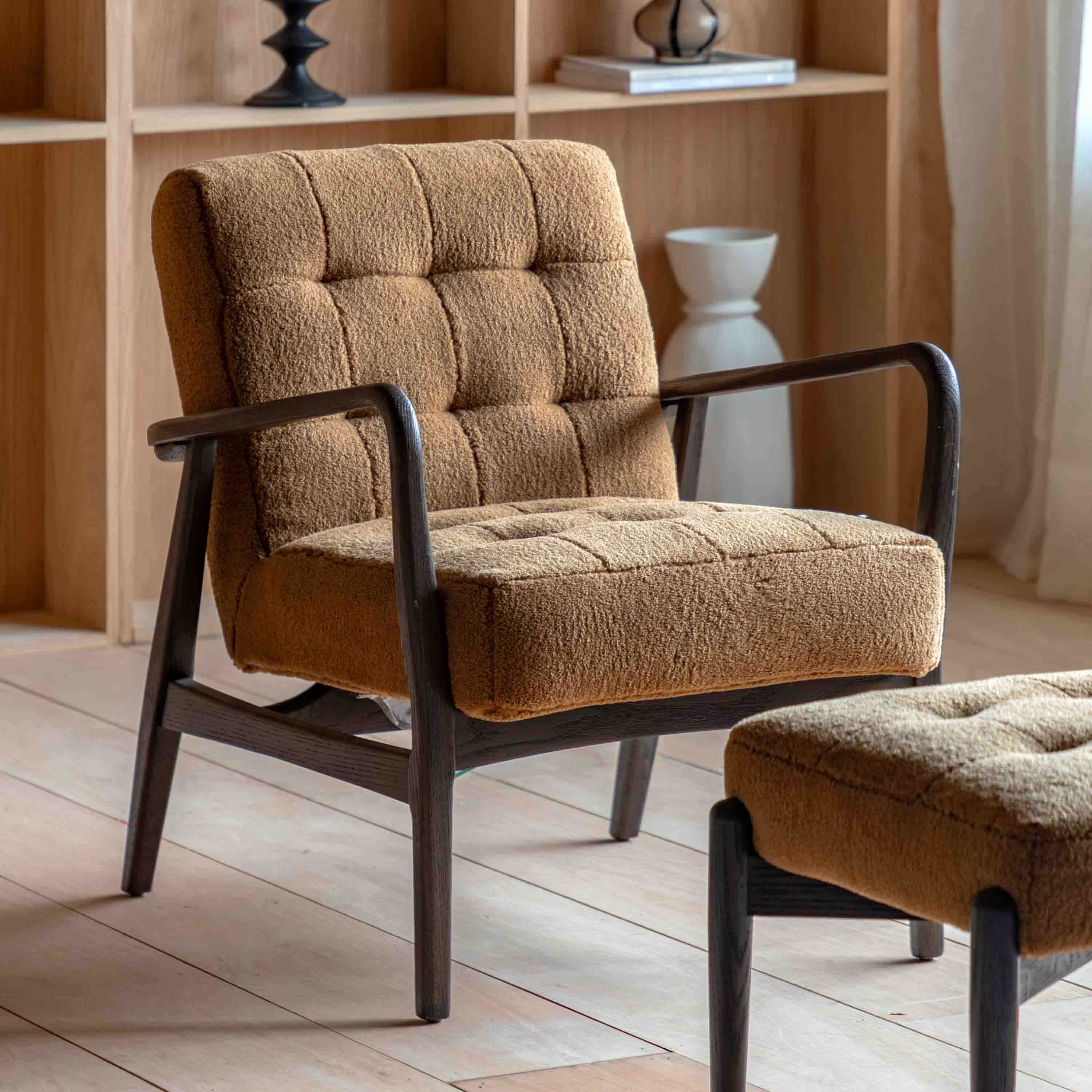 Gallery Living   Skadi Armchair Ochre Faux Sheepskin in Size +44, BrandAlley