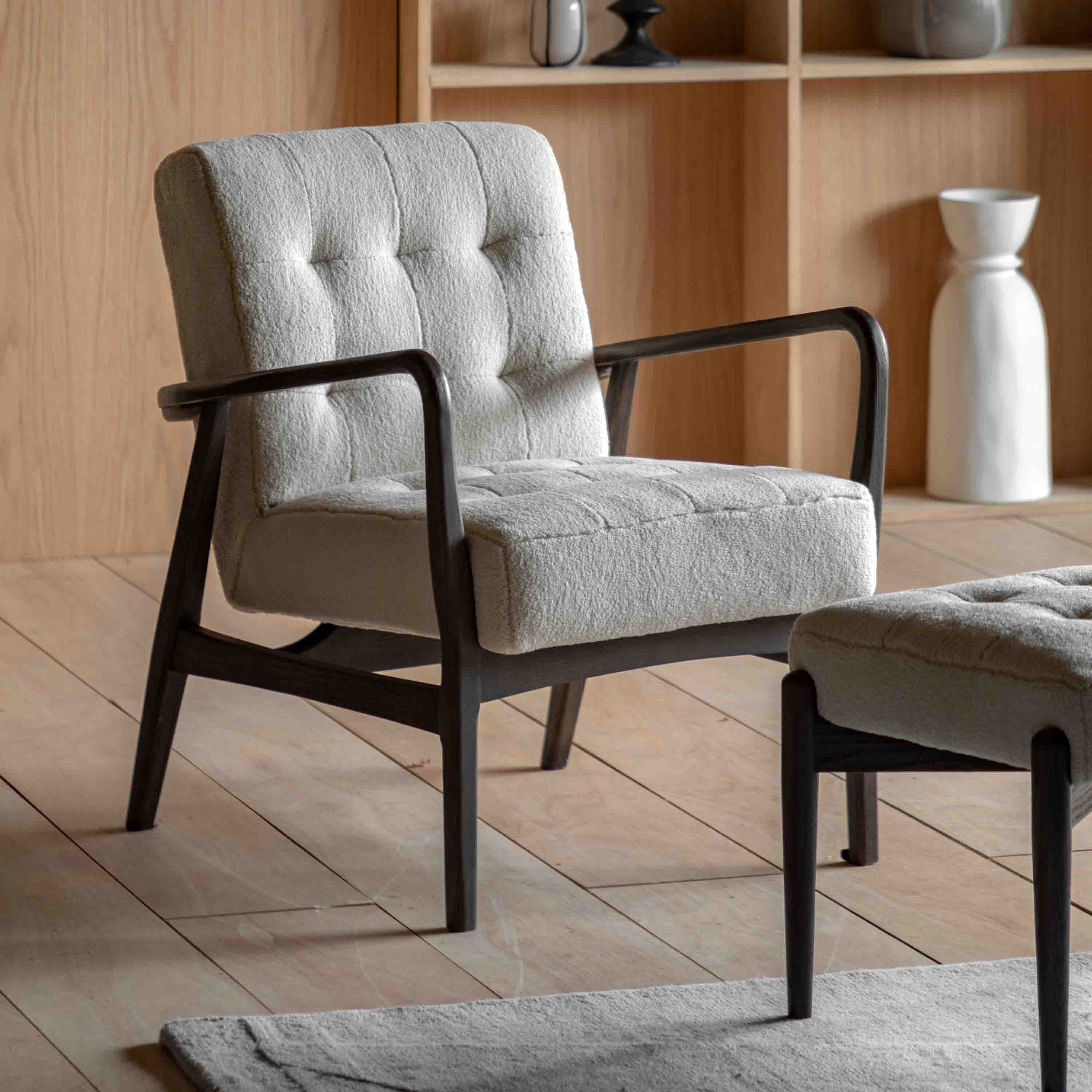 Gallery Living   Skadi Armchair Cream Faux Sheepskin in Size +44, BrandAlley