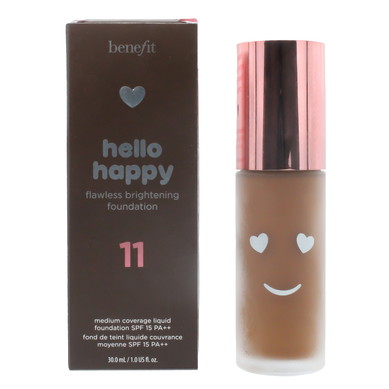 Benefit    Beige Hello Happy Flawless Liquid Foundation Shade 11 Medium Deep in Size 1, BrandAlley