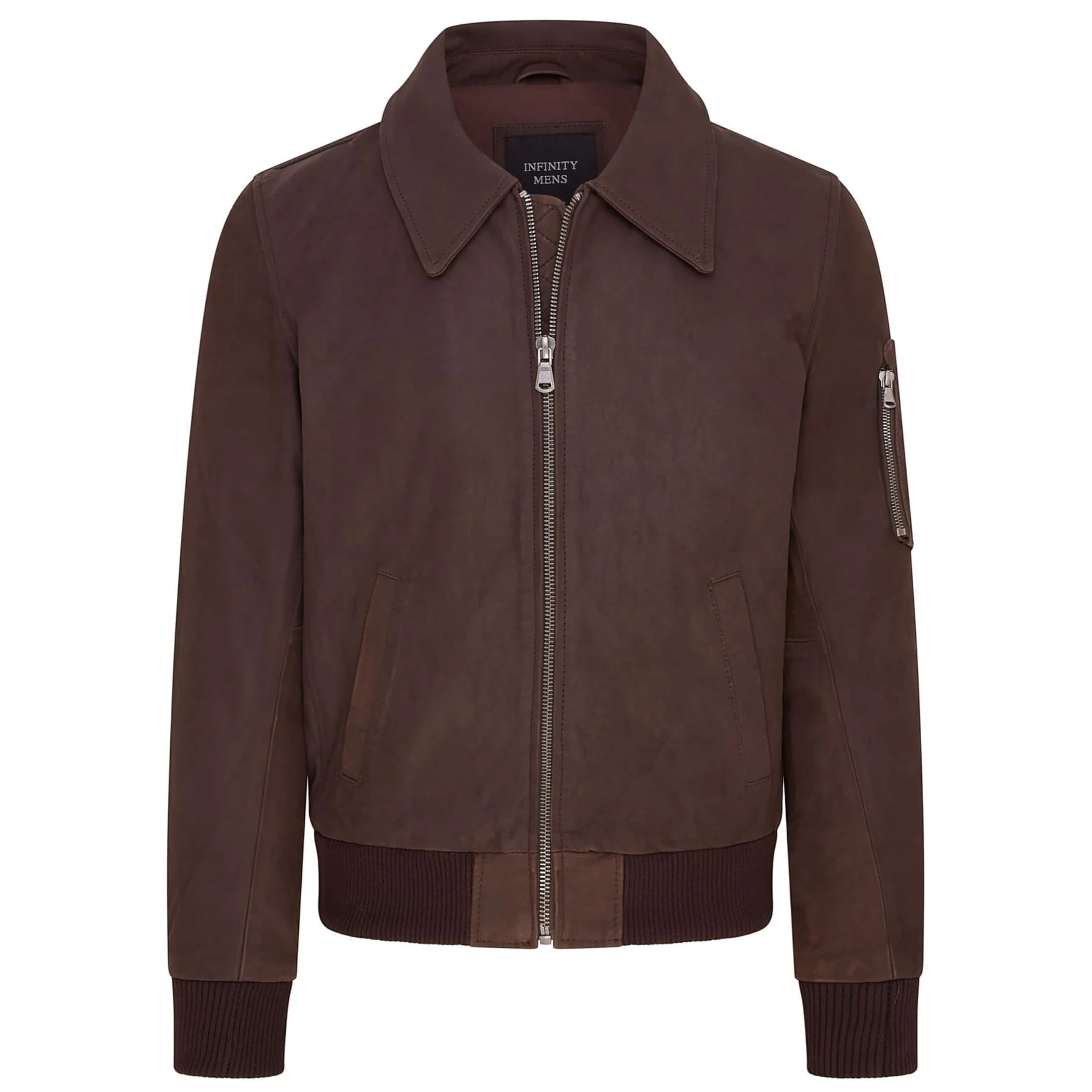 Infinity Leather Men's    Brown A2 US Airforce Cowhide Aniline Leather Bomber Jacket in Size 4XL, BrandAlley
