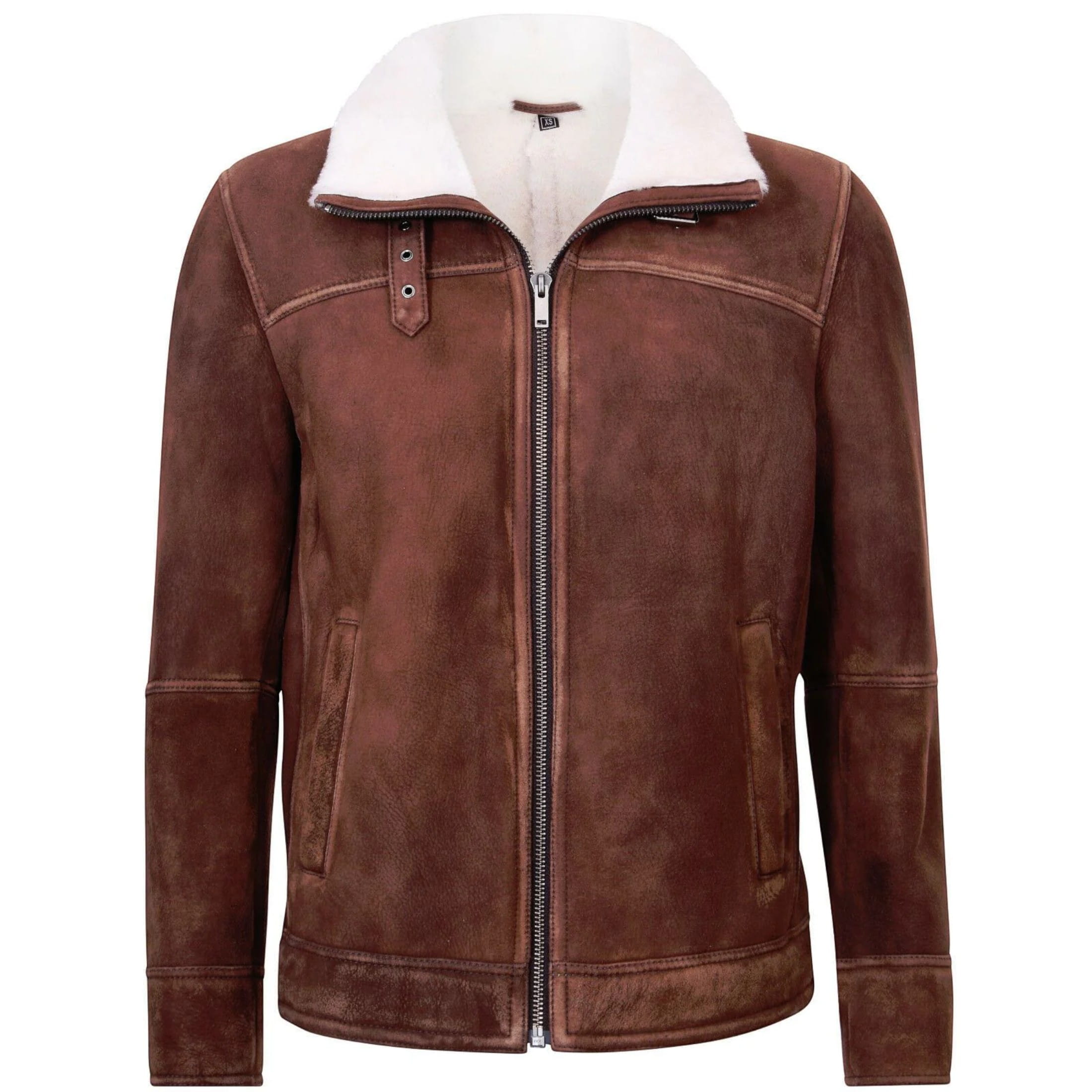 Infinity Leather Men's   Sheepskin Leather Harrington Bomber Jacket-Luanda in Size S, BrandAlley