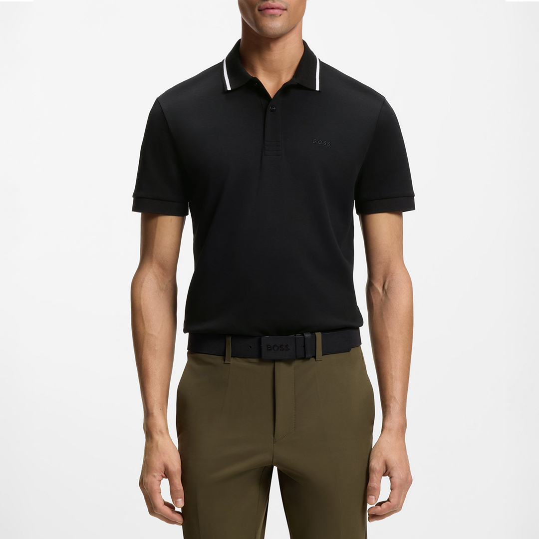 BOSS Men's   Black Paddy Polo Shirt in Size M, BrandAlley