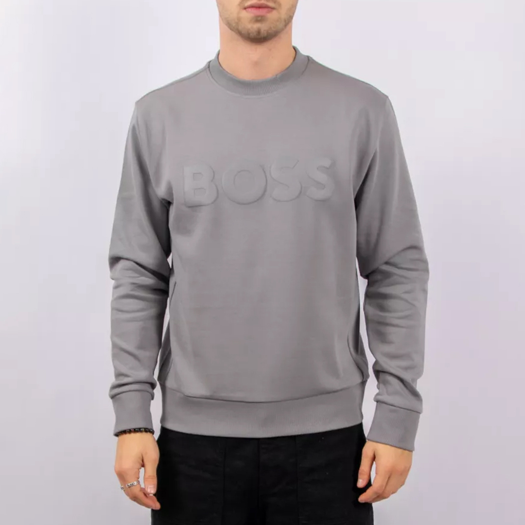 BOSS Men's  Grey Salbo Sweatshirt in Size XL, BrandAlley