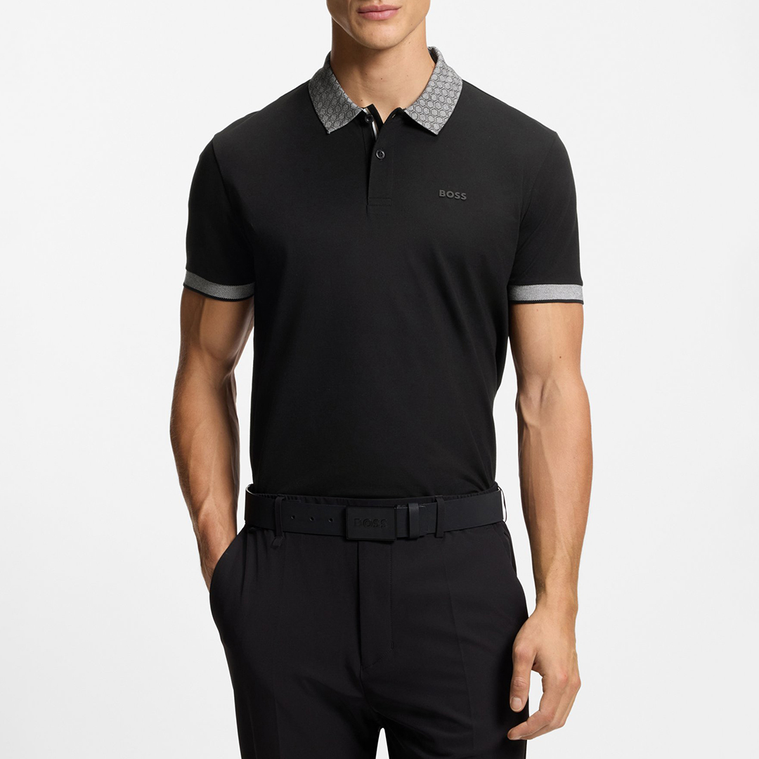 BOSS Charcoal Chip Paddy Polo Top – Size XL