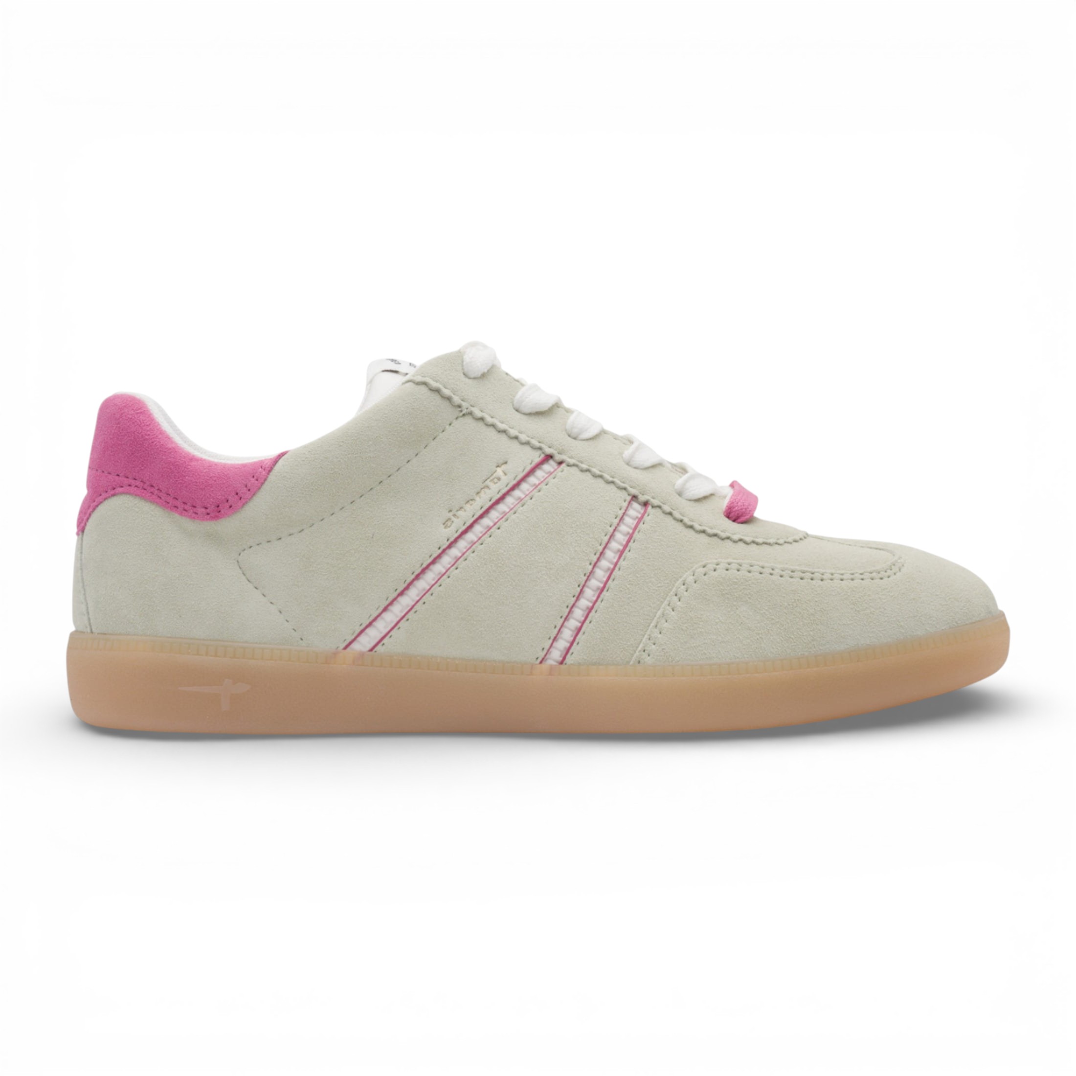 Tamaris Women's   Green Pink Leather Trainers Sneaker Shoes in Size 37, BrandAlley