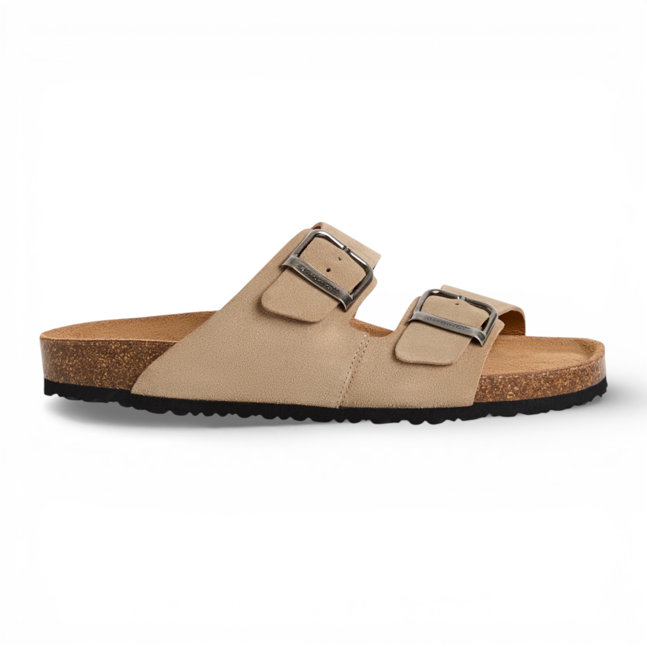 Tamaris Men's   Beige  Sand Leather Slip-On Footbed Slipper Sandals in Size 40, BrandAlley