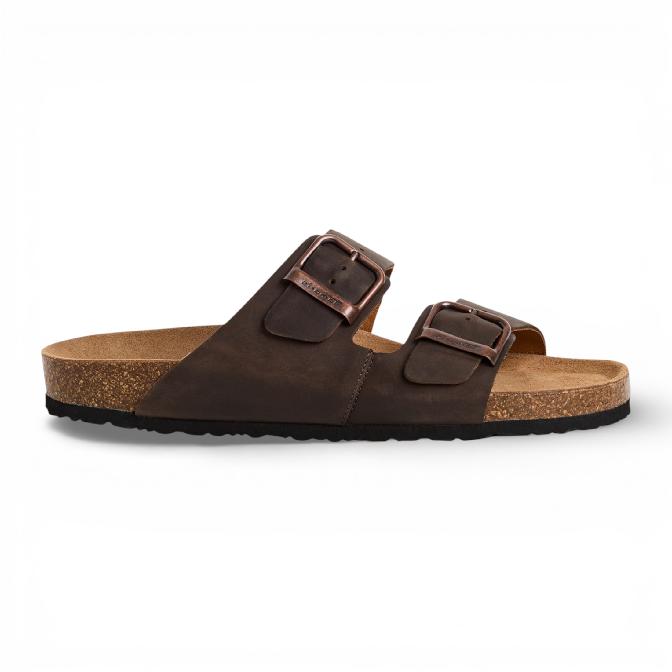 Tamaris Men's   Brown  Leather Slip-On Footbed Slipper Sandals in Size 46, BrandAlley