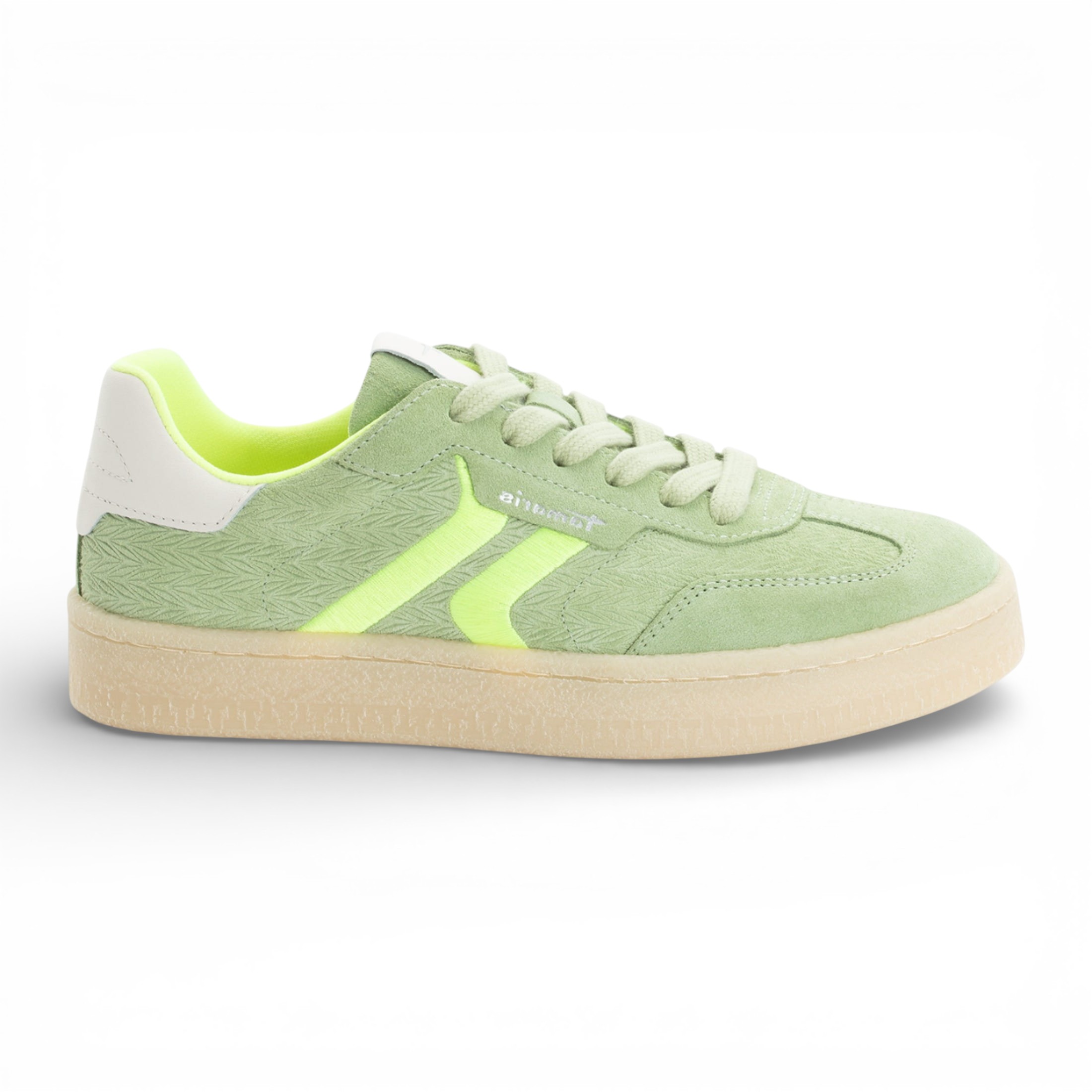 Tamaris Women's   Green Leather Neon Stripes Trainers Sneaker Shoes in Size 40, BrandAlley