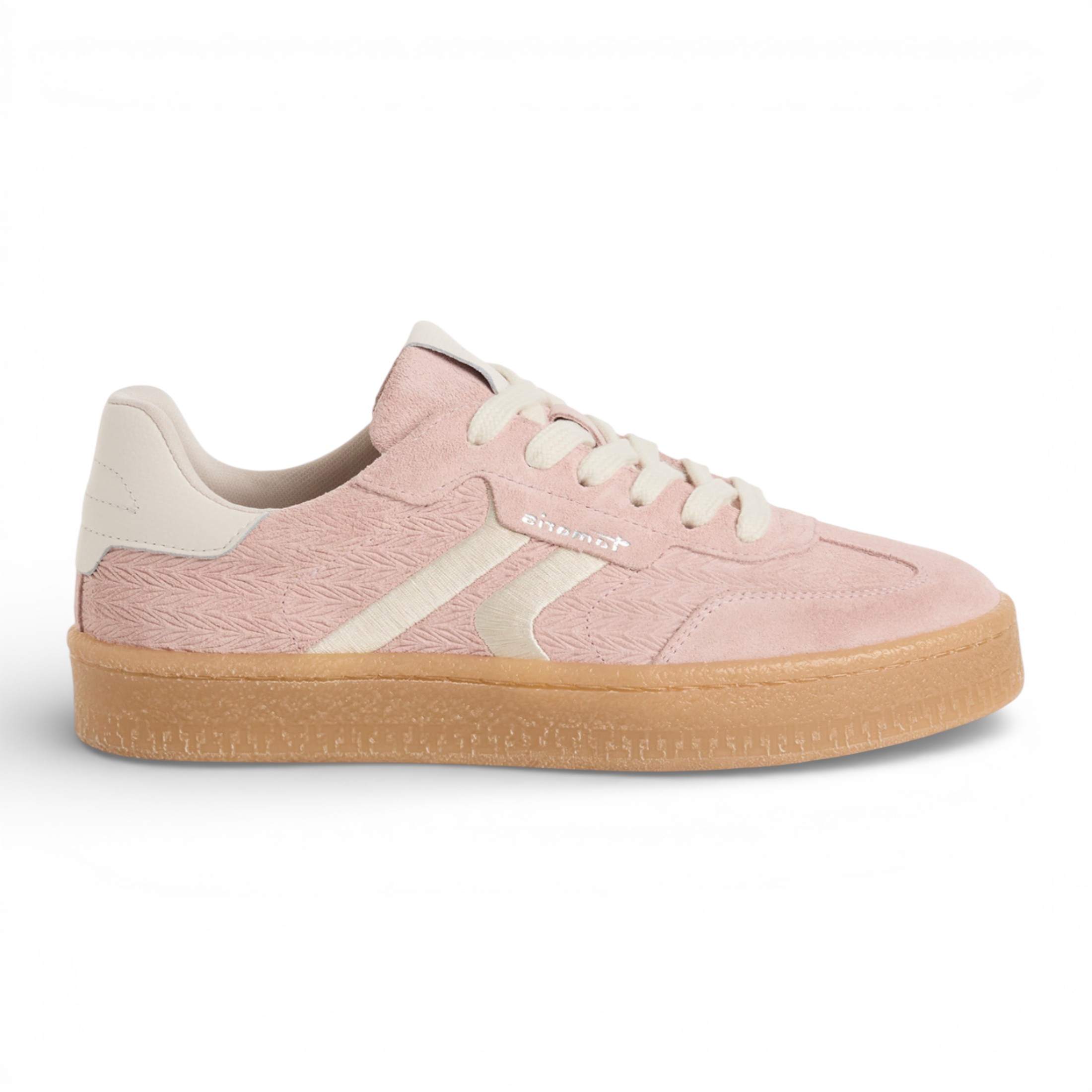 Tamaris Women's   Pink Leather White Stripes Trainers Sneaker Shoes in Size 39, BrandAlley