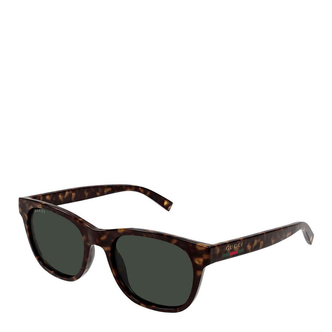 Gucci Men's   Brown  Havana & Green Sunglasses 54Mm in Size 19, BrandAlley