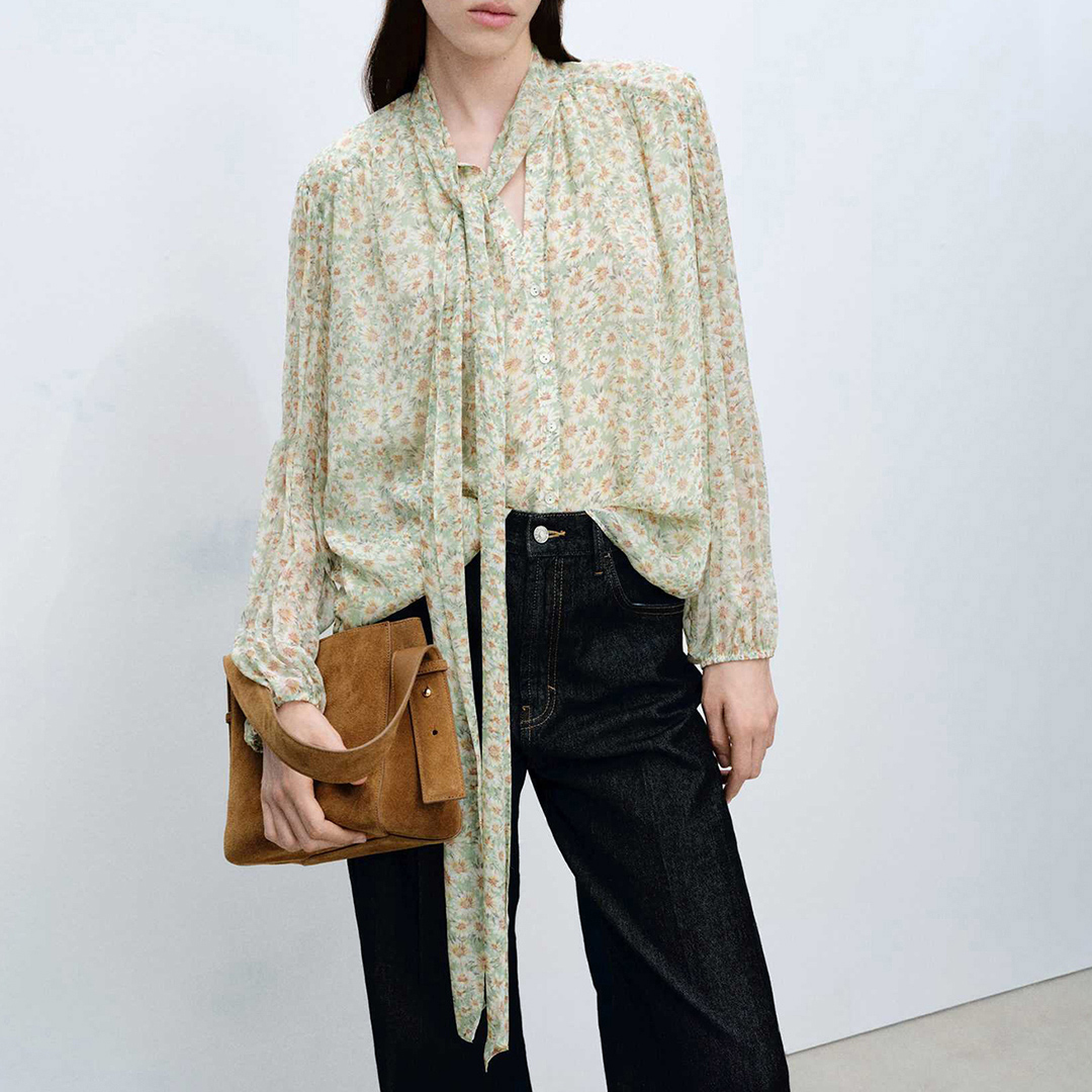 Mango Women's   Green Belle Blouse in Size M, BrandAlley
