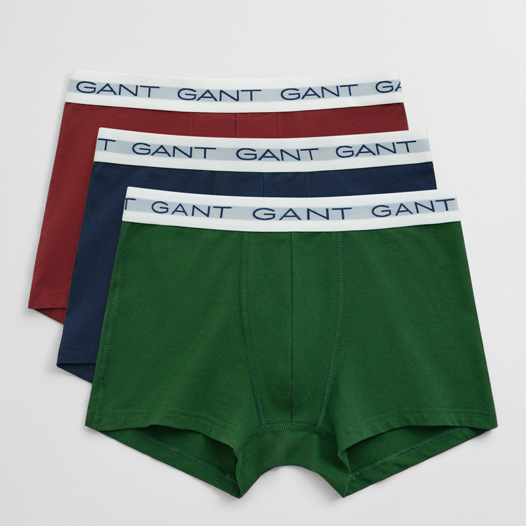 Gant Men's   Green  Trunk 3-Pack in Size XL, BrandAlley