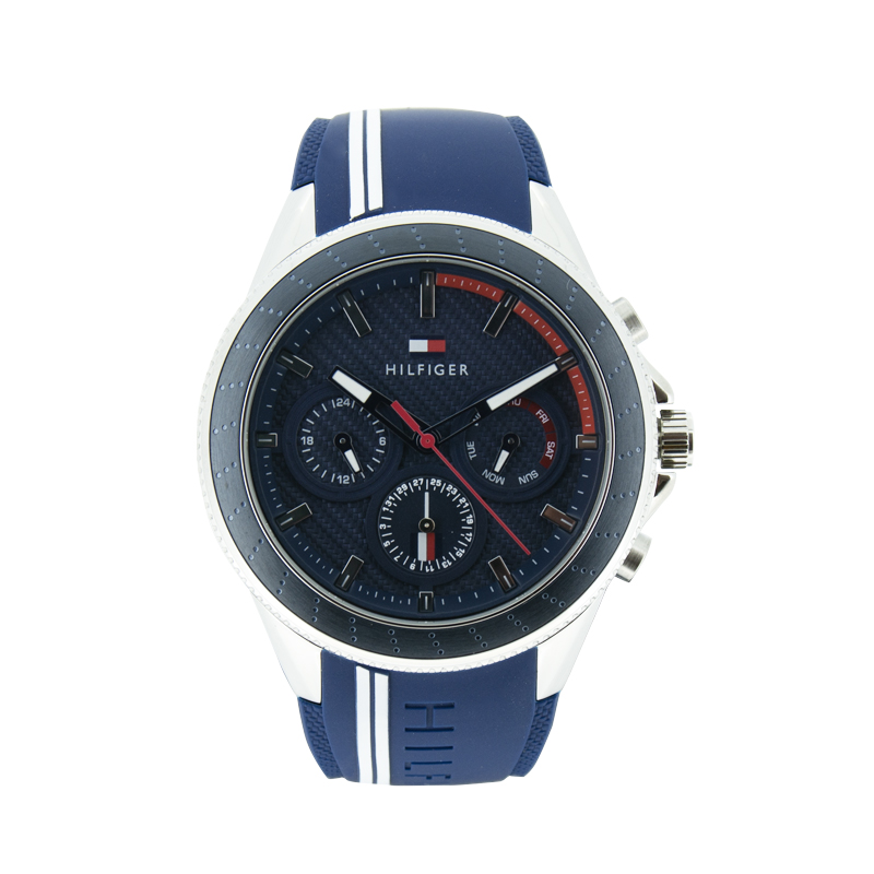 Tommy Hilfiger Men's   Watch Blue Rubber Strap Aiden 1791859 , BrandAlley