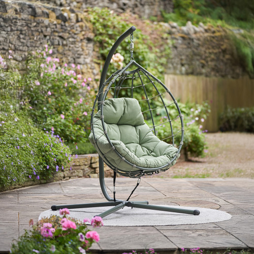 Pacific    Green Lyon Sage Outdoor Single Hanging Chair For Garden in Size Single, BrandAlley
