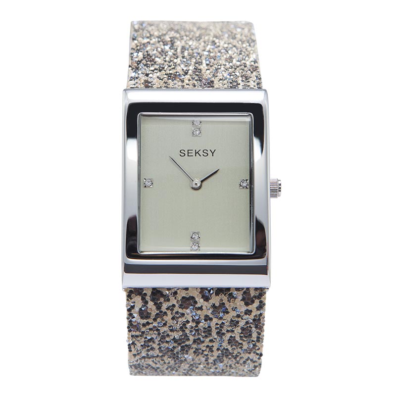 Sekonda Women's  Seksy Champagne Dial Glitter Leopard Ladies Bracelet Watch 2851 , BrandAlley