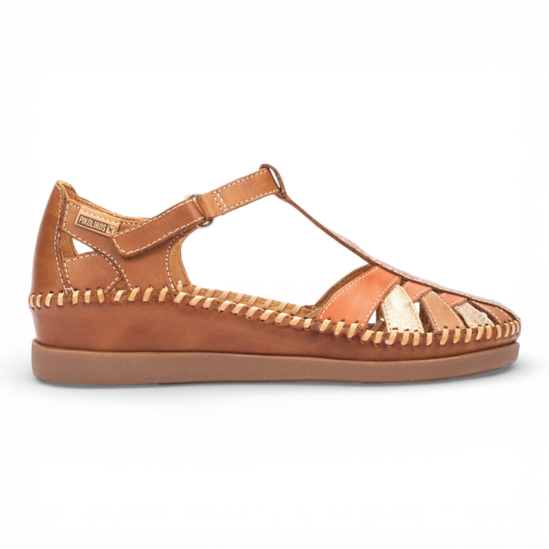 Pikolinos Women's   Brown Leather Semi-Open Wedge Sandal Shoes - Cadaques in Size 42, BrandAlley