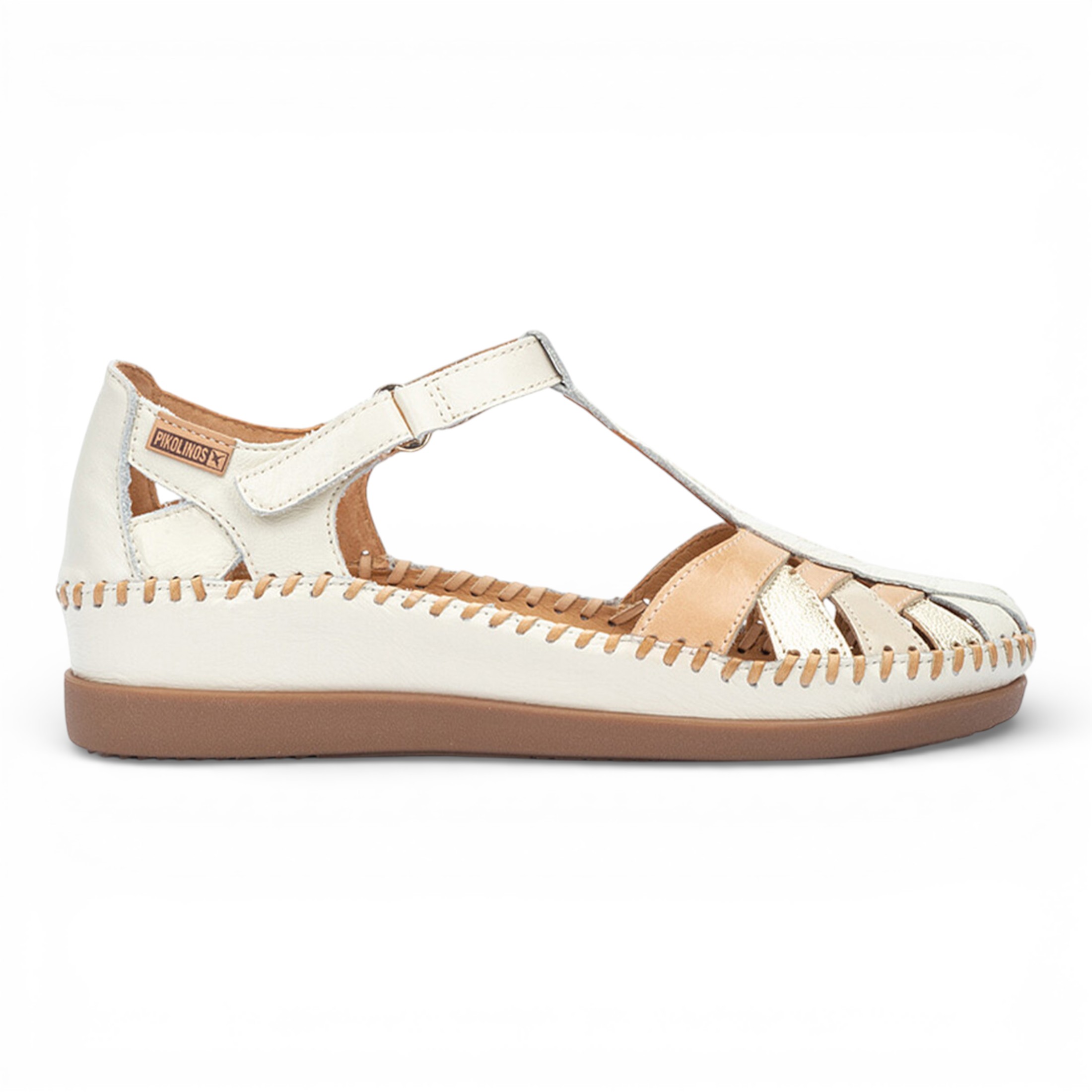 Pikolinos Women's   White Leather Semi-Open Wedge Sandal Shoes - Cadaques in Size 36, BrandAlley
