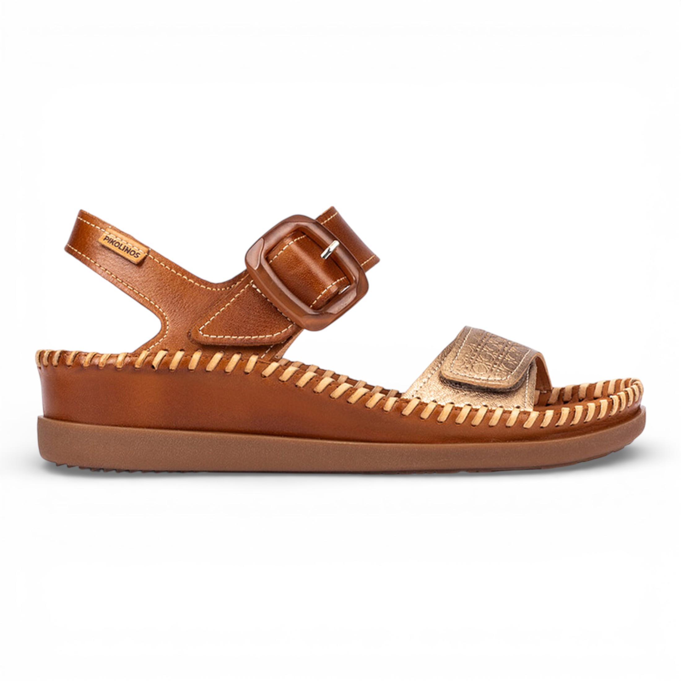 Pikolinos Women's   Brown Leather Lightweight Summer Wedge Sandals - Cadaques in Size 37, BrandAlley