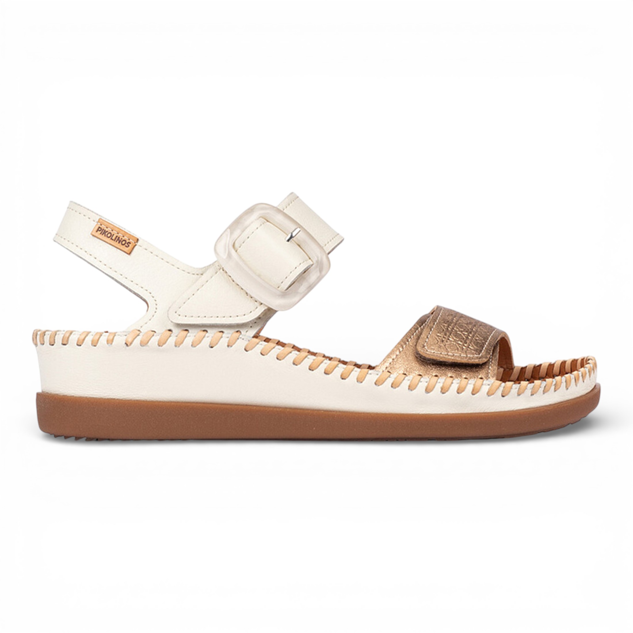 Pikolinos Women's   White Leather Lightweight Summer Wedge Sandals - Cadaques in Size 40, BrandAlley