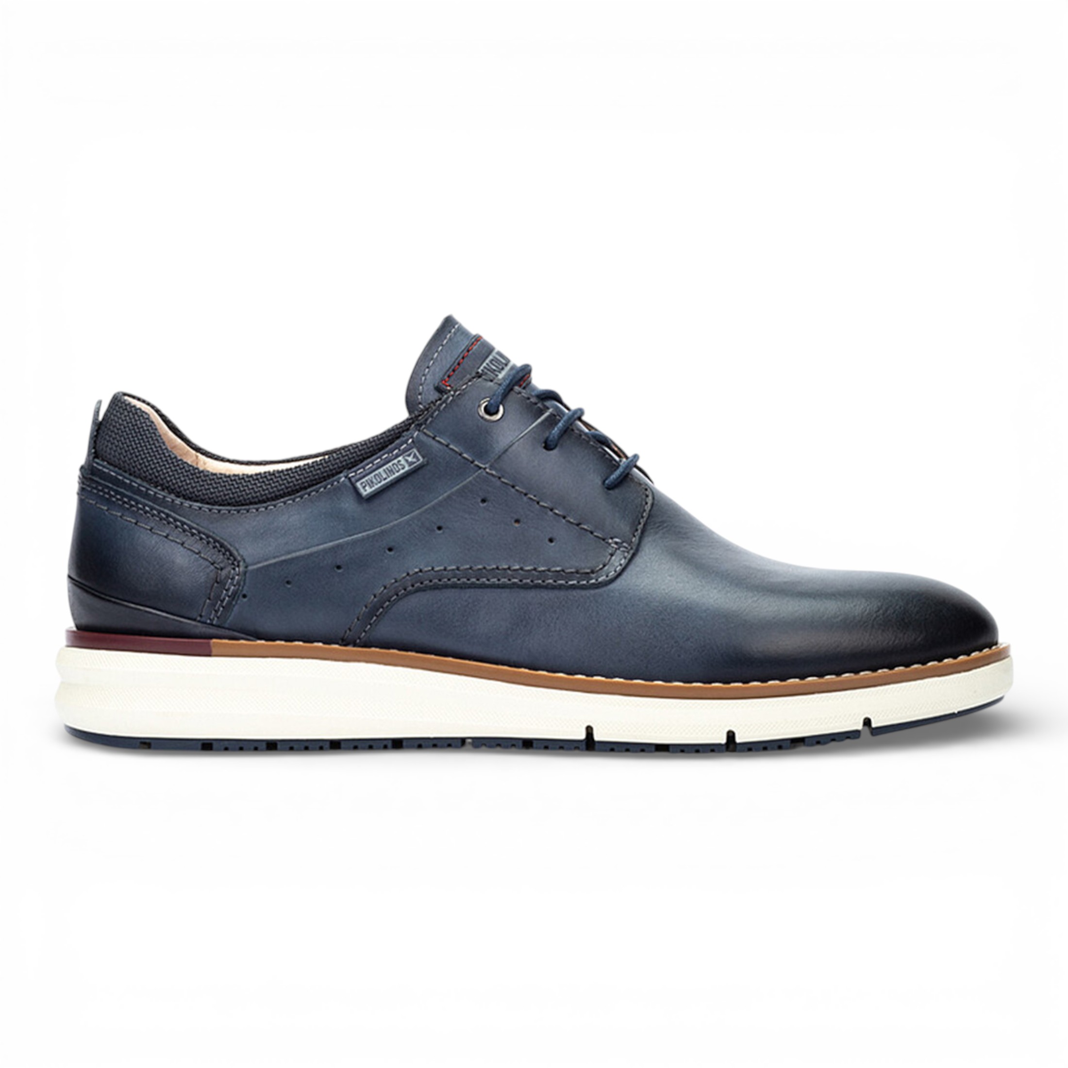 Pikolinos Men's    Blue Leather Lace-Up Sneaker Trainers Shoes - Manacor in Size 40, BrandAlley