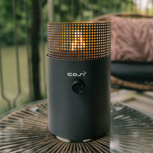 Pacific   Cosiscoop Dot Pattern Dark Grey Metal Portable Fire Pit Lantern in Size Small, BrandAlley