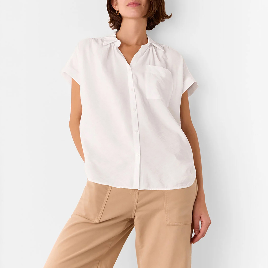 WHISTLES Women's   White Nicola Button Through Shirt in Size 16, BrandAlley
