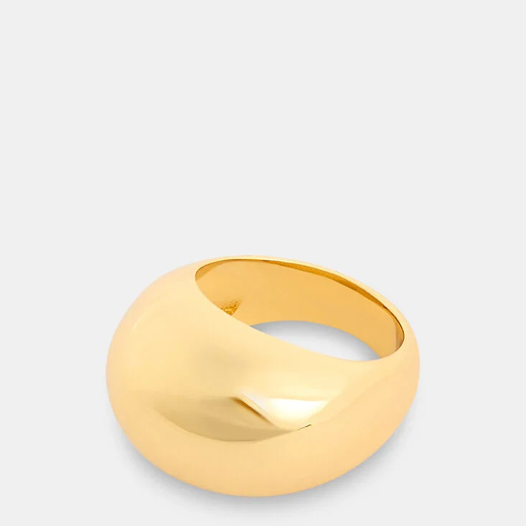 WHISTLES Women's  Gold Chunky Curved Ring in Size S, BrandAlley