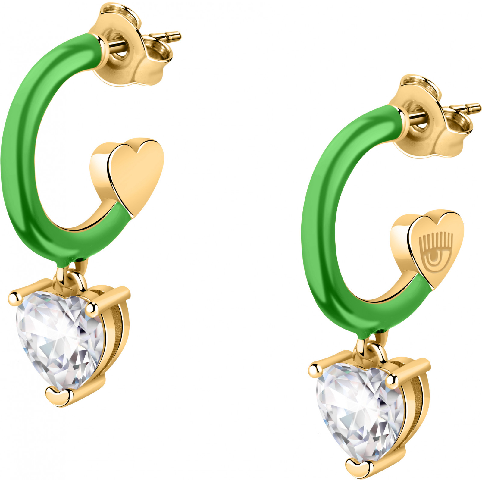Chiara Ferragni Women's   Green J19avi14 Earrings , BrandAlley