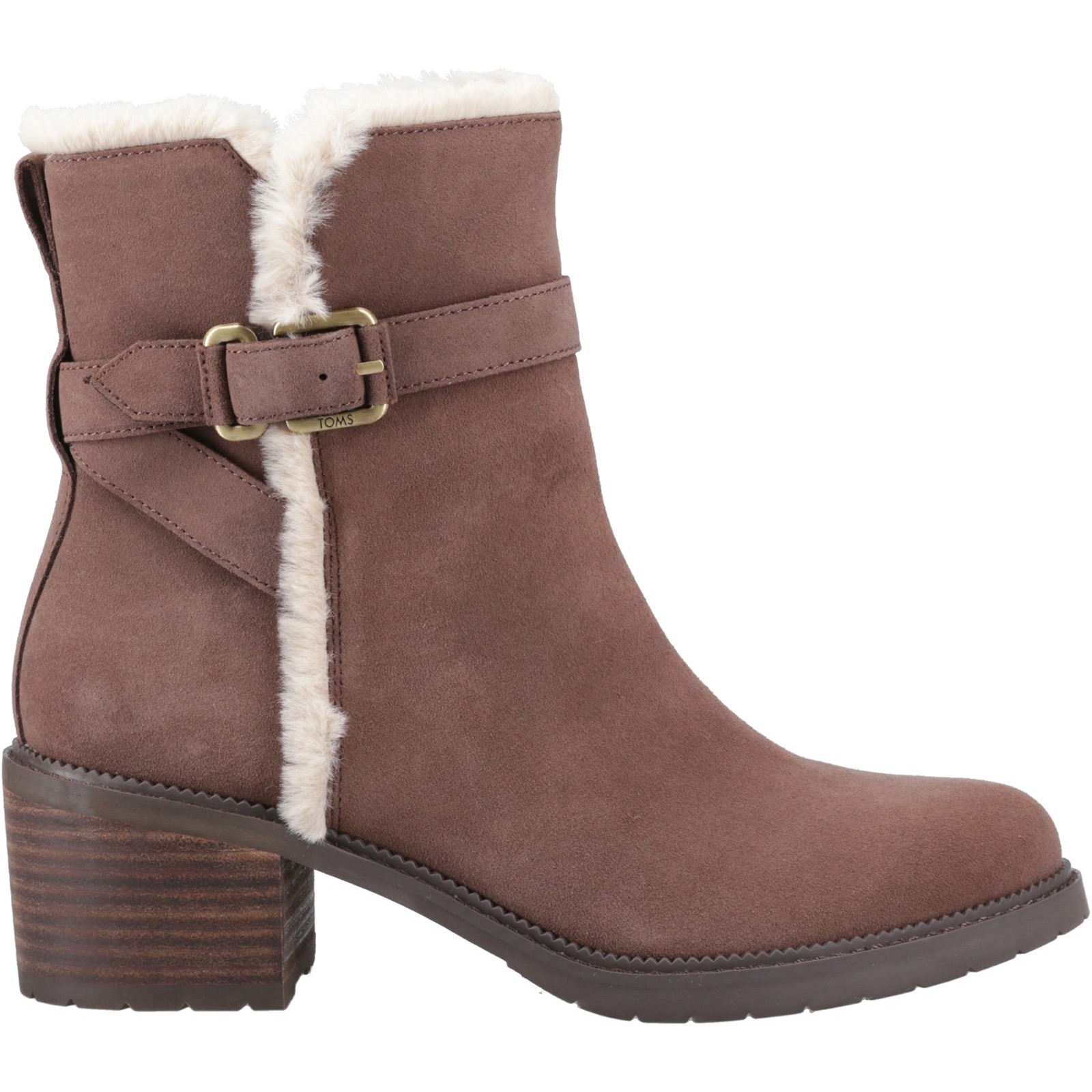 Toms Women's   Brown Hailey Buckle Ankle Boot in Size 8, BrandAlley