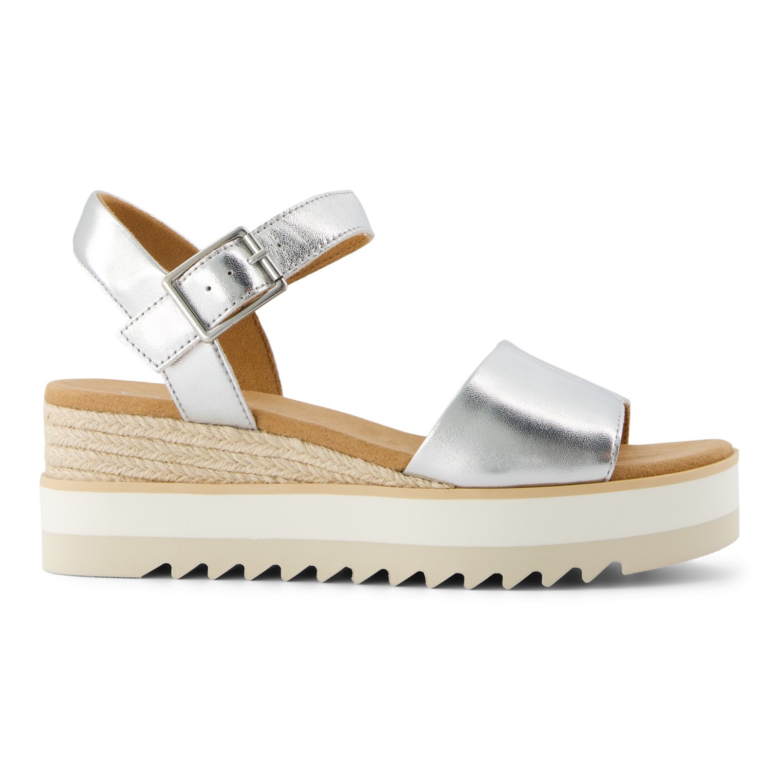 Toms Women's   Silver Diana Wedge Sandal in Size 8, BrandAlley