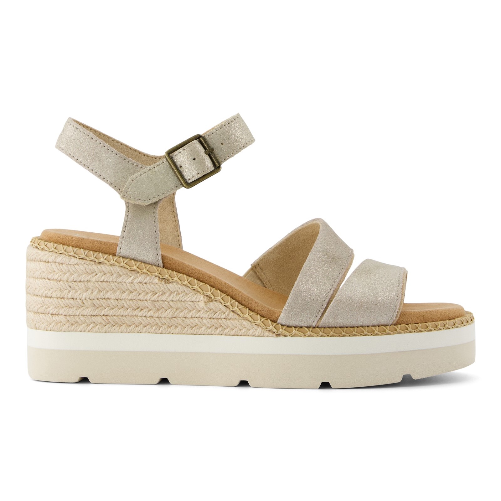Toms Women's   Beige Metallic Darya Sandal in Size 6, BrandAlley