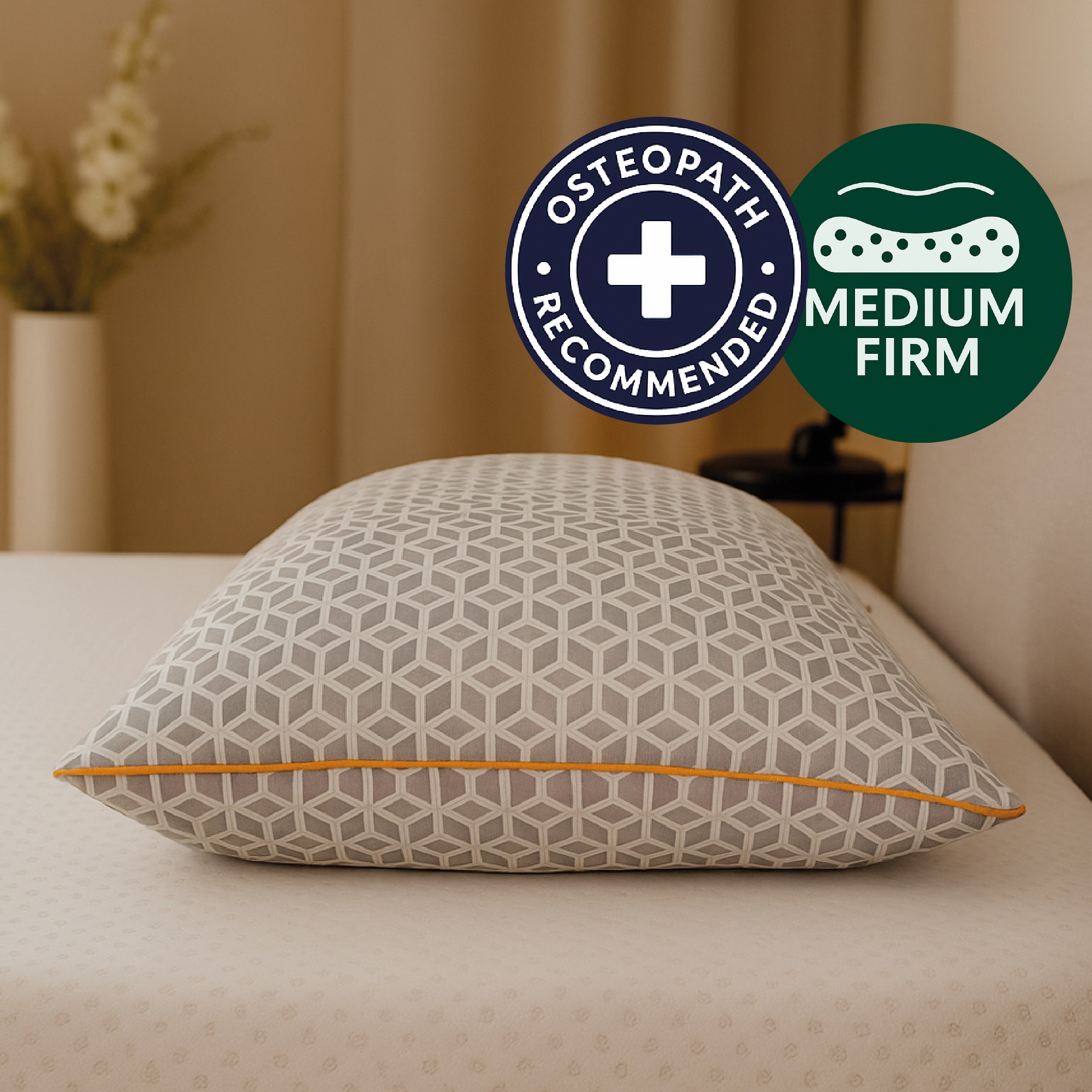 Brightr Sleep   Luna Best Memory Foam Pillow for Neck Pain & Side Sleepers in Size 1, BrandAlley