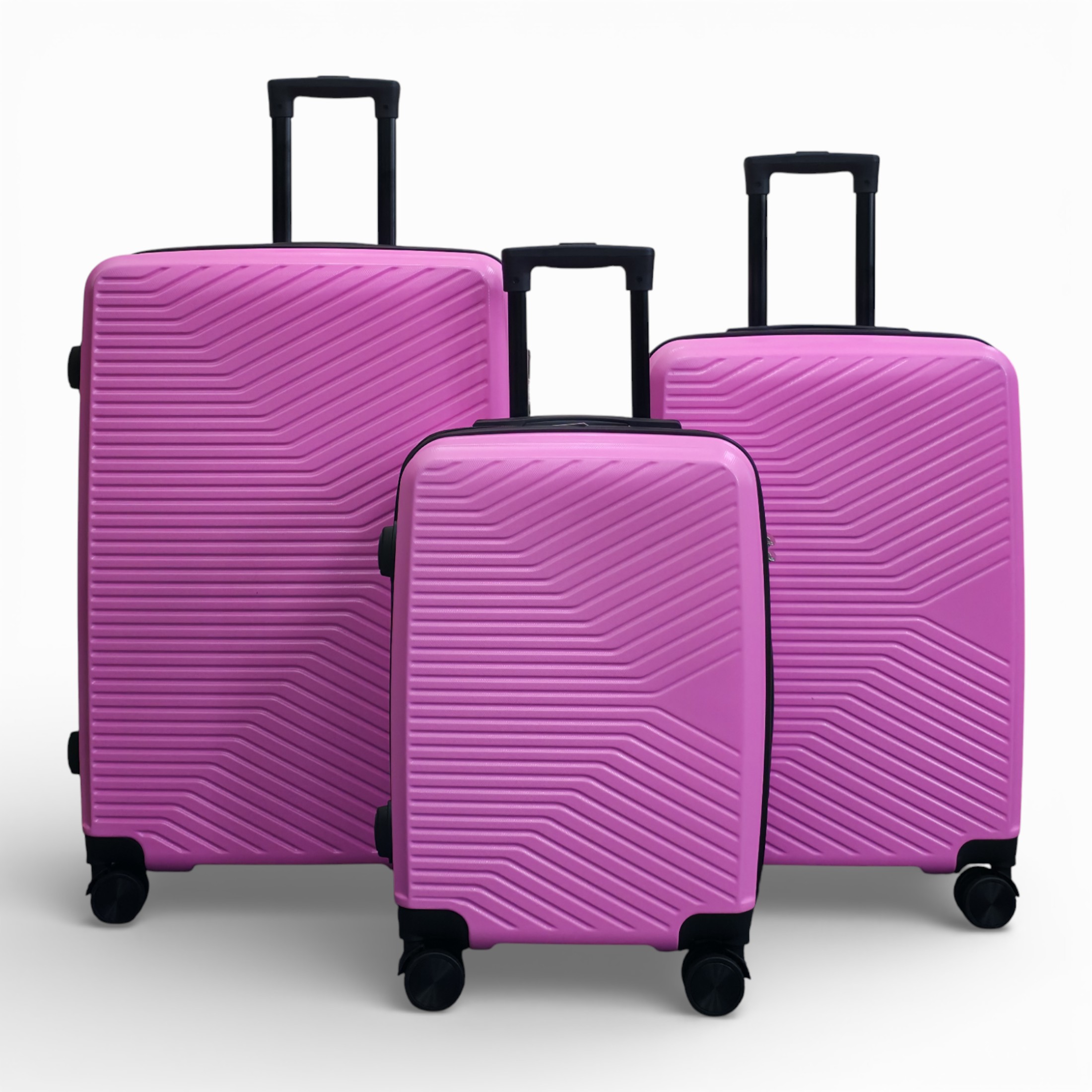 Infinity Luggage Men's   Pink Hardshell Suitcase Robust 8 Wheel Cabin Luggage Case in Size Small, BrandAlley
