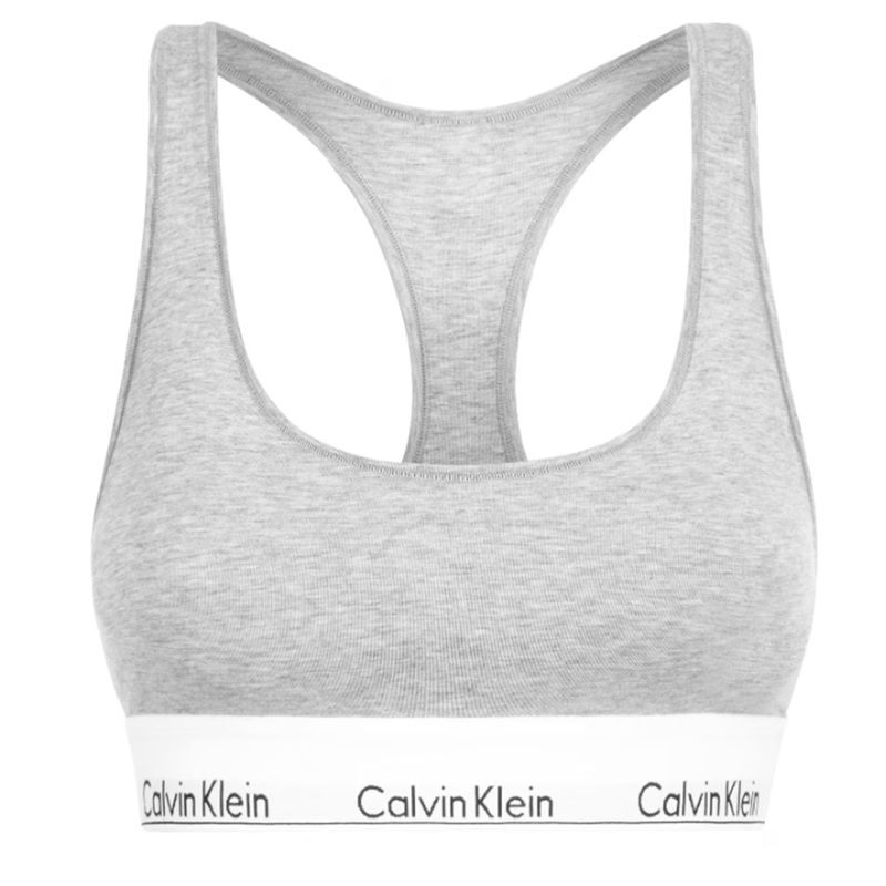Calvin Klein Women's   Grey Modern Cotton Bralette in Size S, BrandAlley