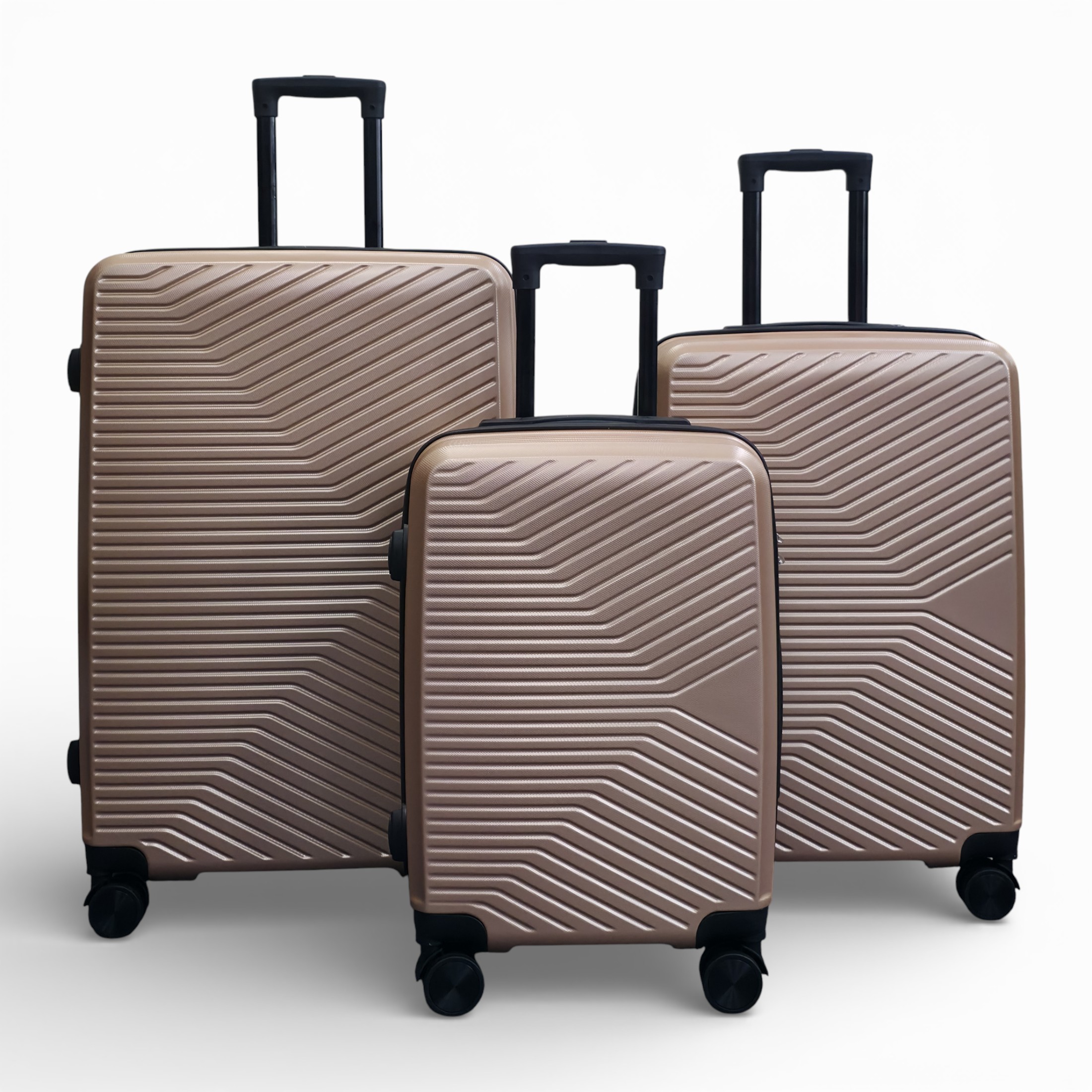 Infinity Luggage Men's  Golden Hardshell Suitcase 8 Wheel Cabin Luggage  , BrandAlley