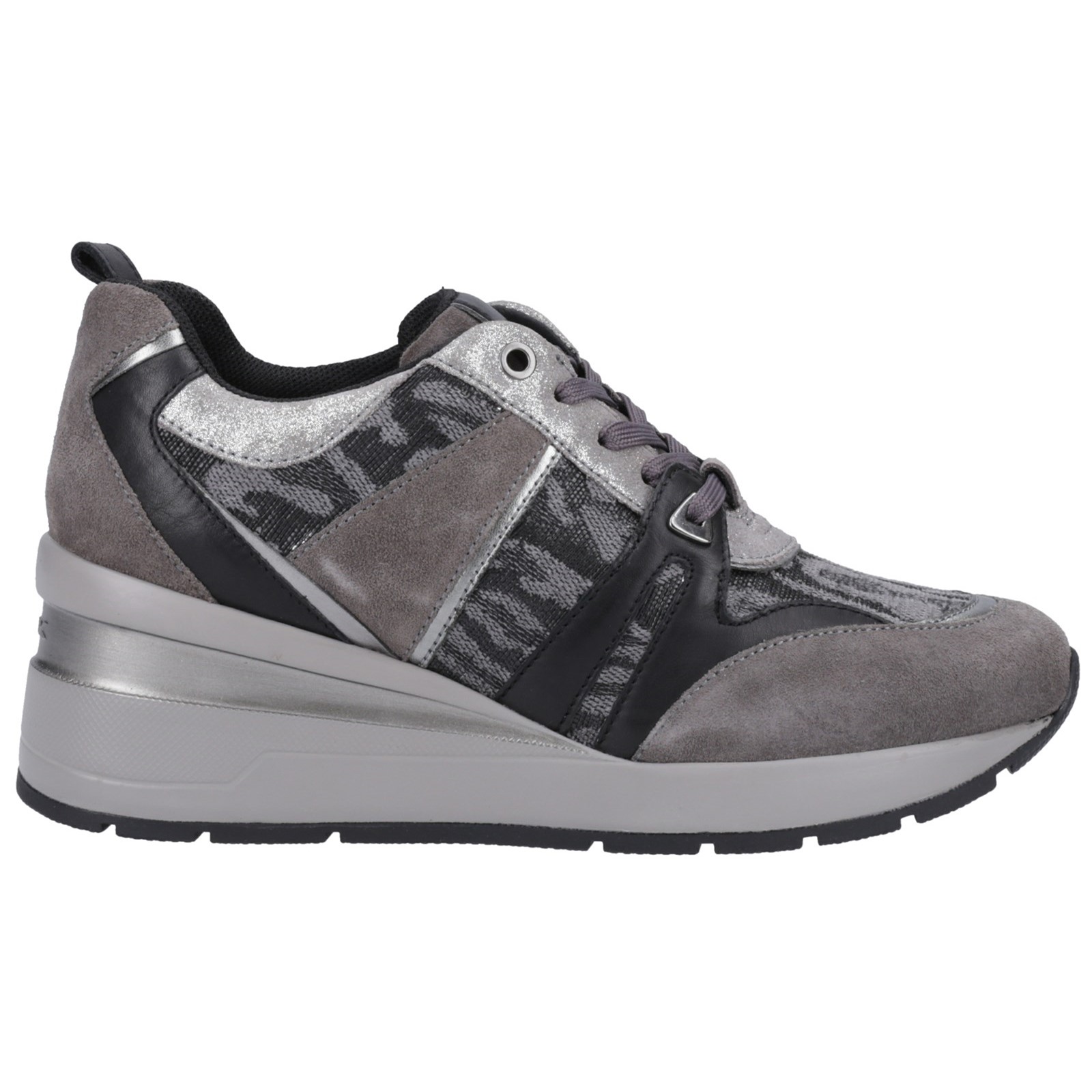 Geox Women's  D Zosma B Grey Sneakers in Size 7.5, BrandAlley
