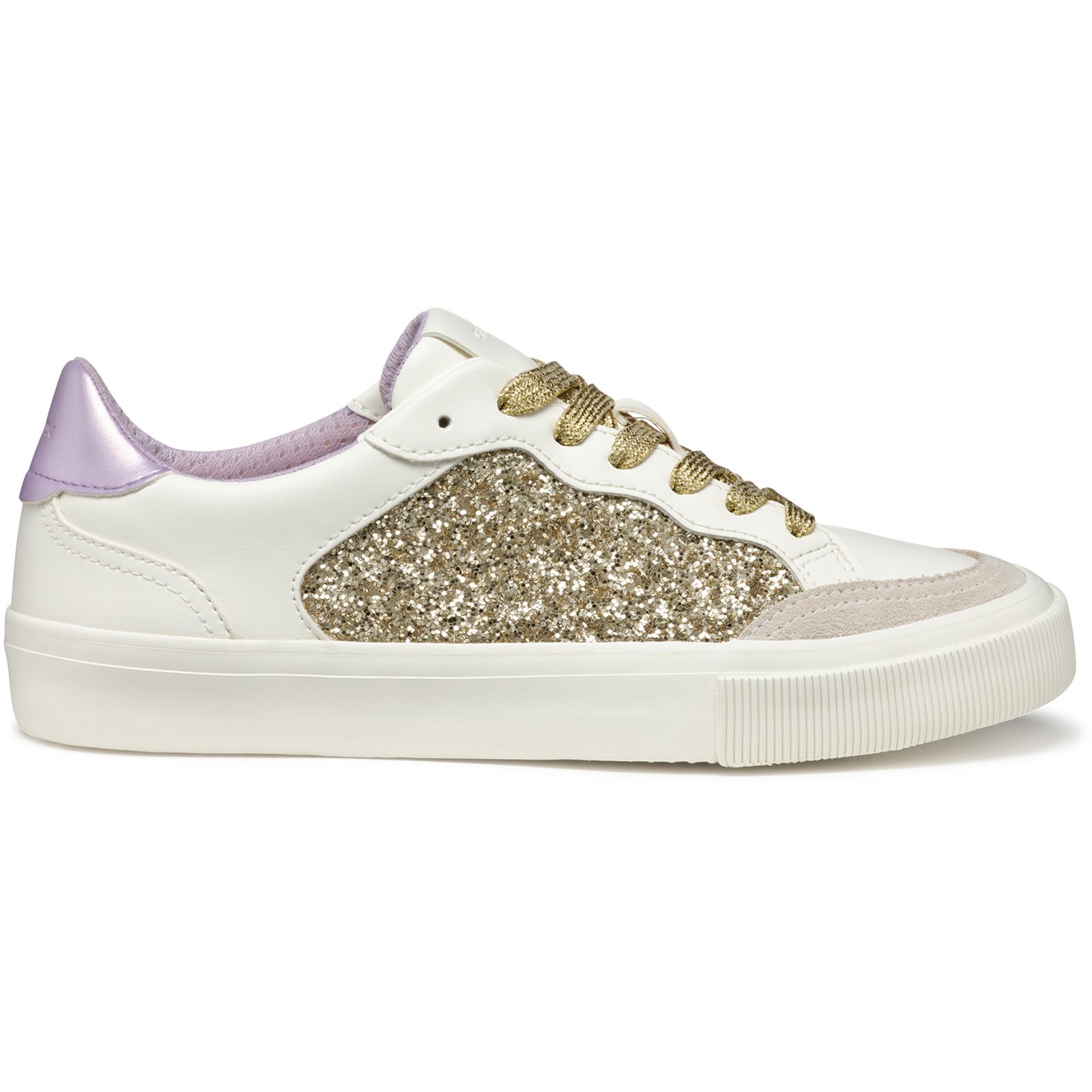 Geox Women's  D Emmeleny White Sneakers in Size 7.5, BrandAlley