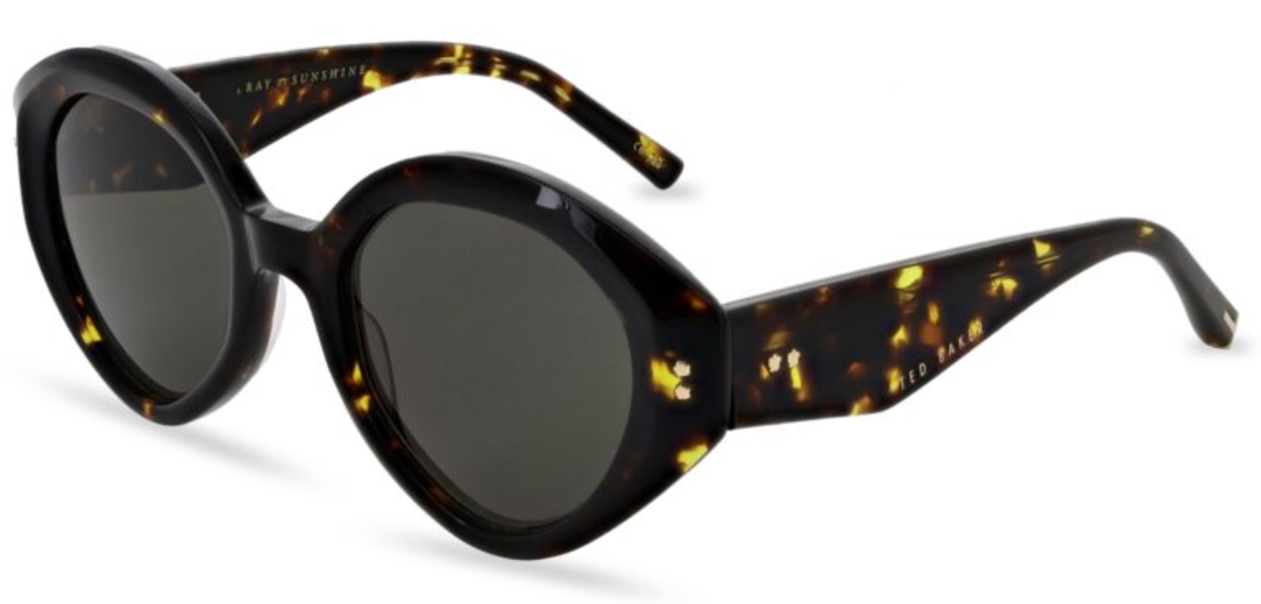 Ted Baker Men's   Dark Tortoise/ Dark Green Sunglasses in Size 20, BrandAlley