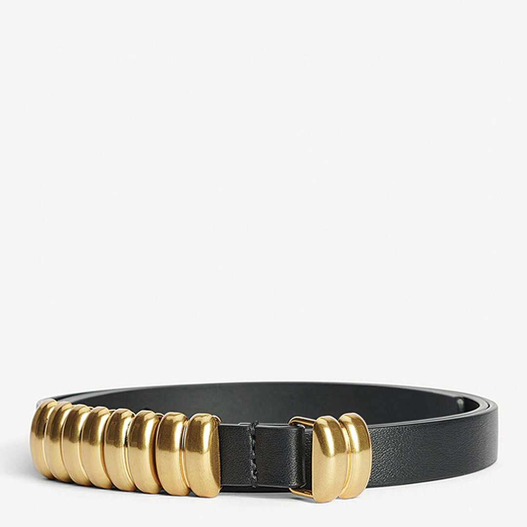 By Malene Birger Women's   Black Ounlo Leather Belt , BrandAlley