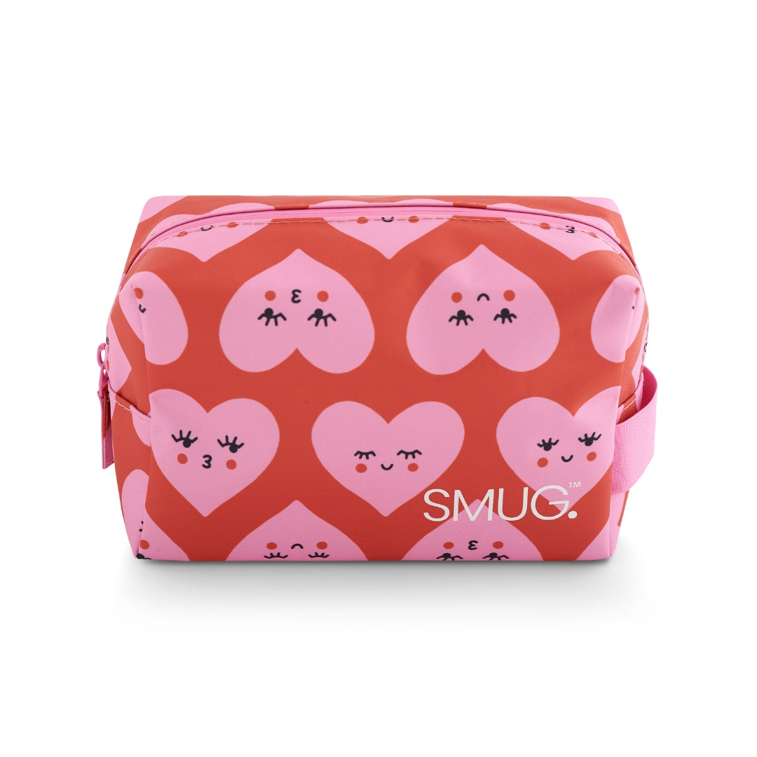 Smug Men's   Red Toiletry Bag - Hearts Print in Size Small, BrandAlley
