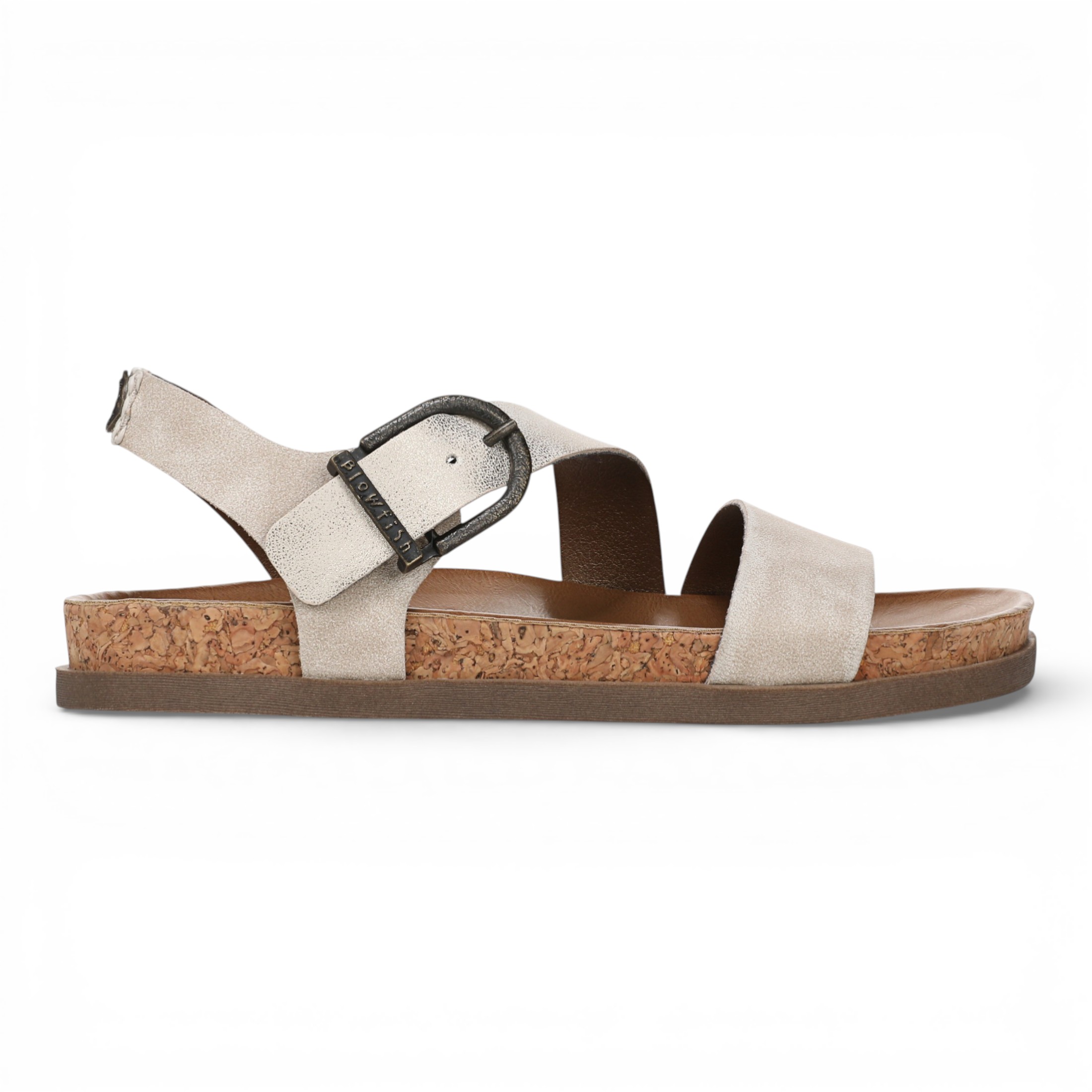 Blowfish Malibu Women's   Cloud Silver Footbed Strappy Flat Sandals - Lance in Size 37, BrandAlley