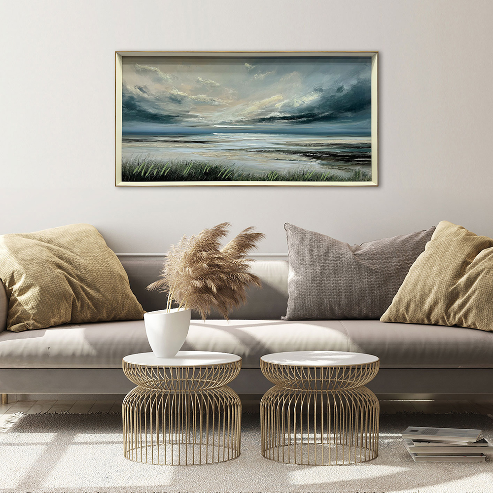 The Art Group     Jago Thomas 'Beach Wilderness Ii' Framed Hair Painted Canvas 50X100cms , BrandAlley