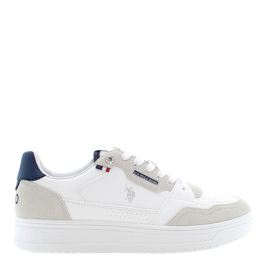 U.S. Polo Assn. Men's U.S. Polo Assn.  White/Blue Kosmo Trainer in Size 11, BrandAlley