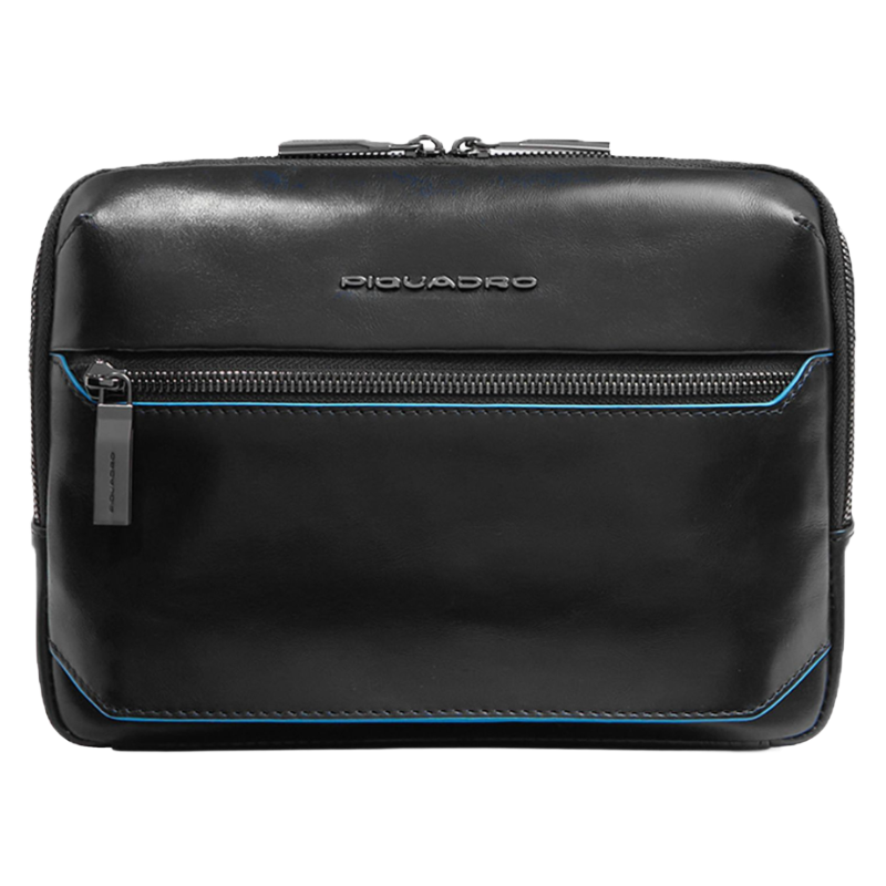 Piquadro Men's    Square Crossbody Bag Midnight Black , BrandAlley